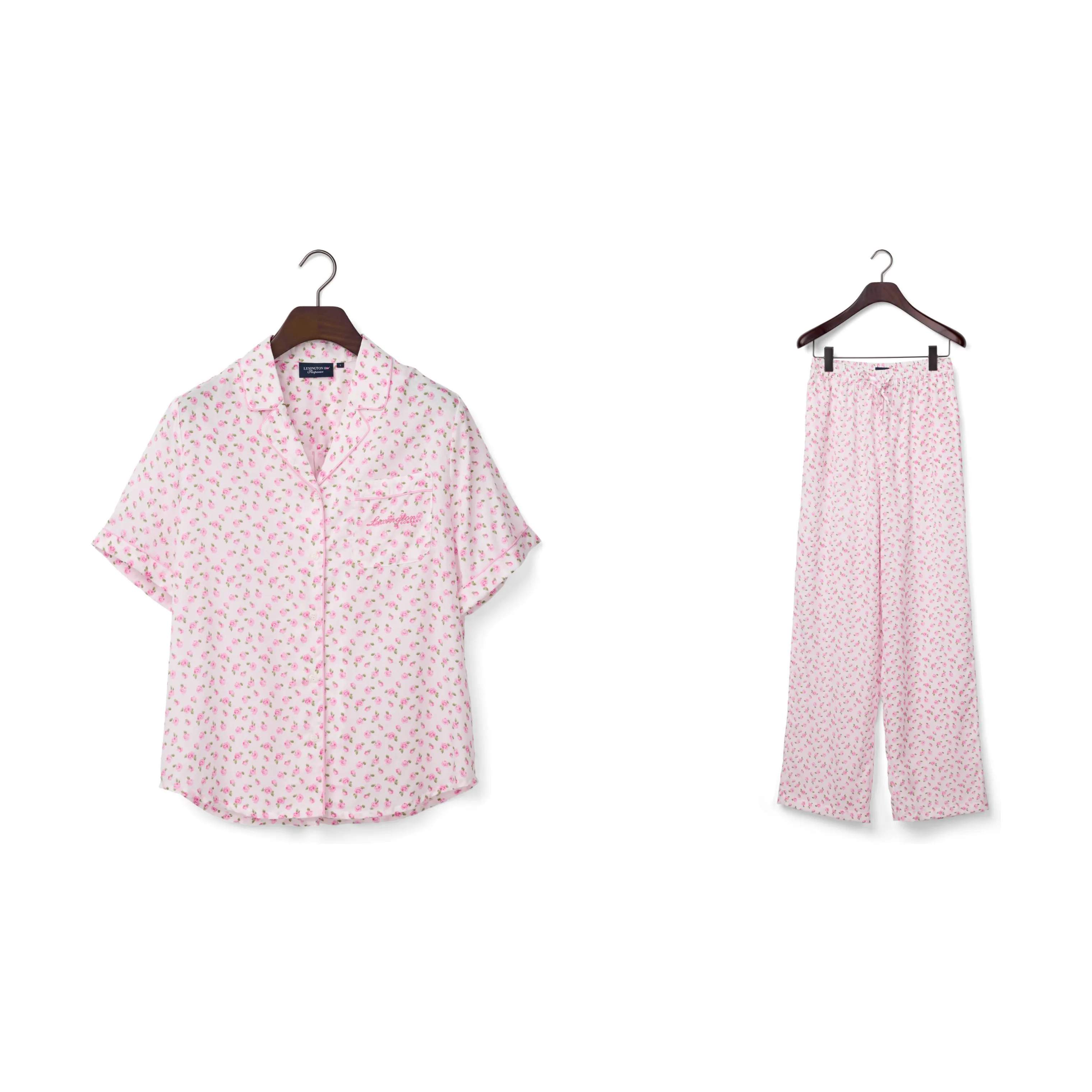 A Home in Bloom Pyjamassæt - 2 dele, rose pink print, large