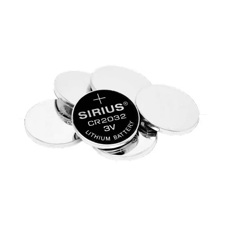 Sirius Batterier Knapcellebatterier CR2032 - 6 stk. i Sort, 1