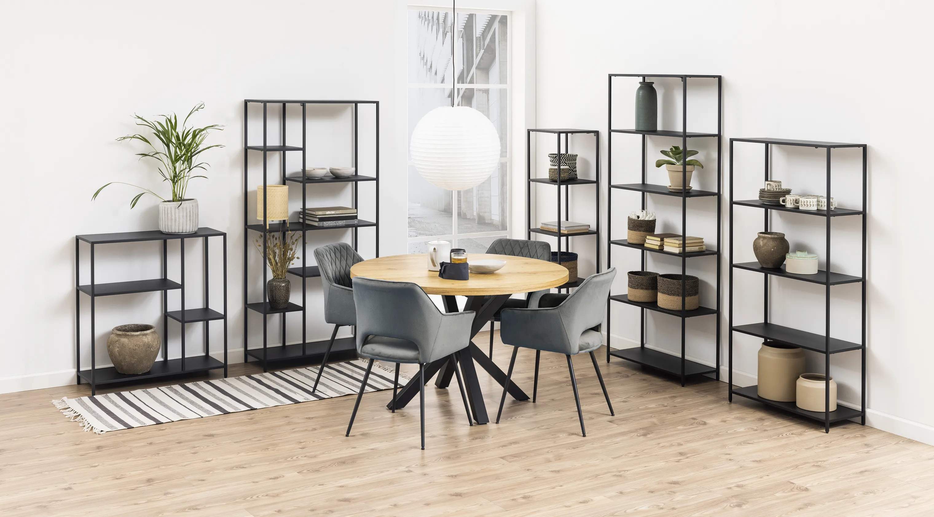 CASA Living Reoler og tilbehør Newcastle Reol i Sort, 2
