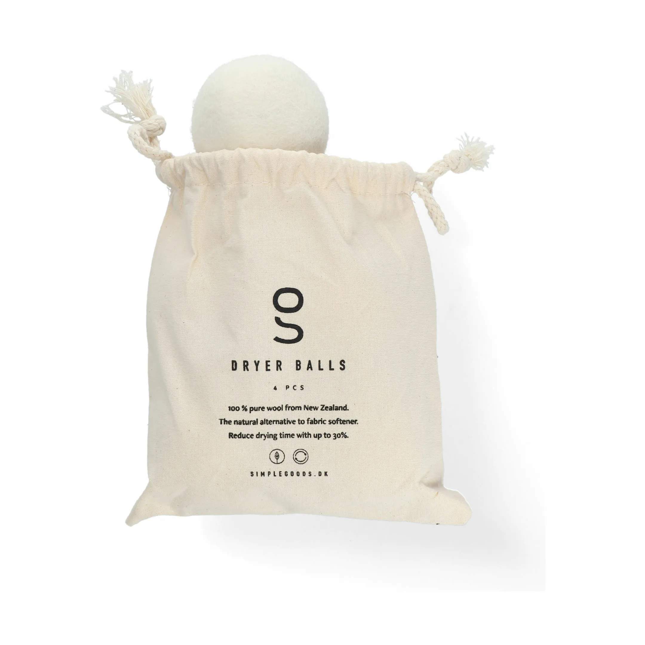 Simple Goods Øvrig rengøring Dryer Balls - 4 stk. i Hvid, 4