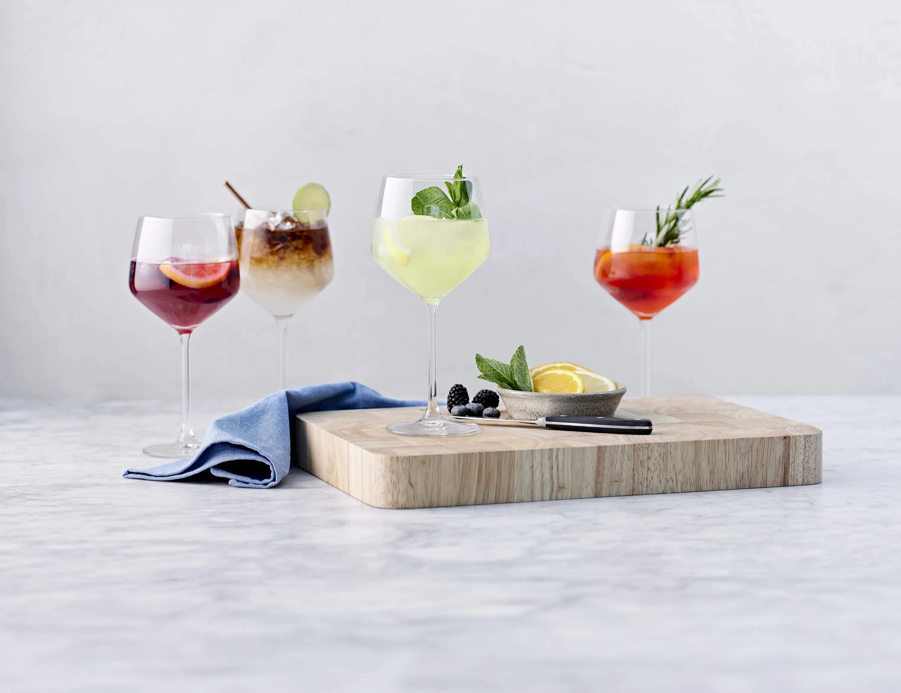 CASA Living Cocktailglas Napoli Spritzerglas m. lang stilk - 4 stk. i Klar, 2
