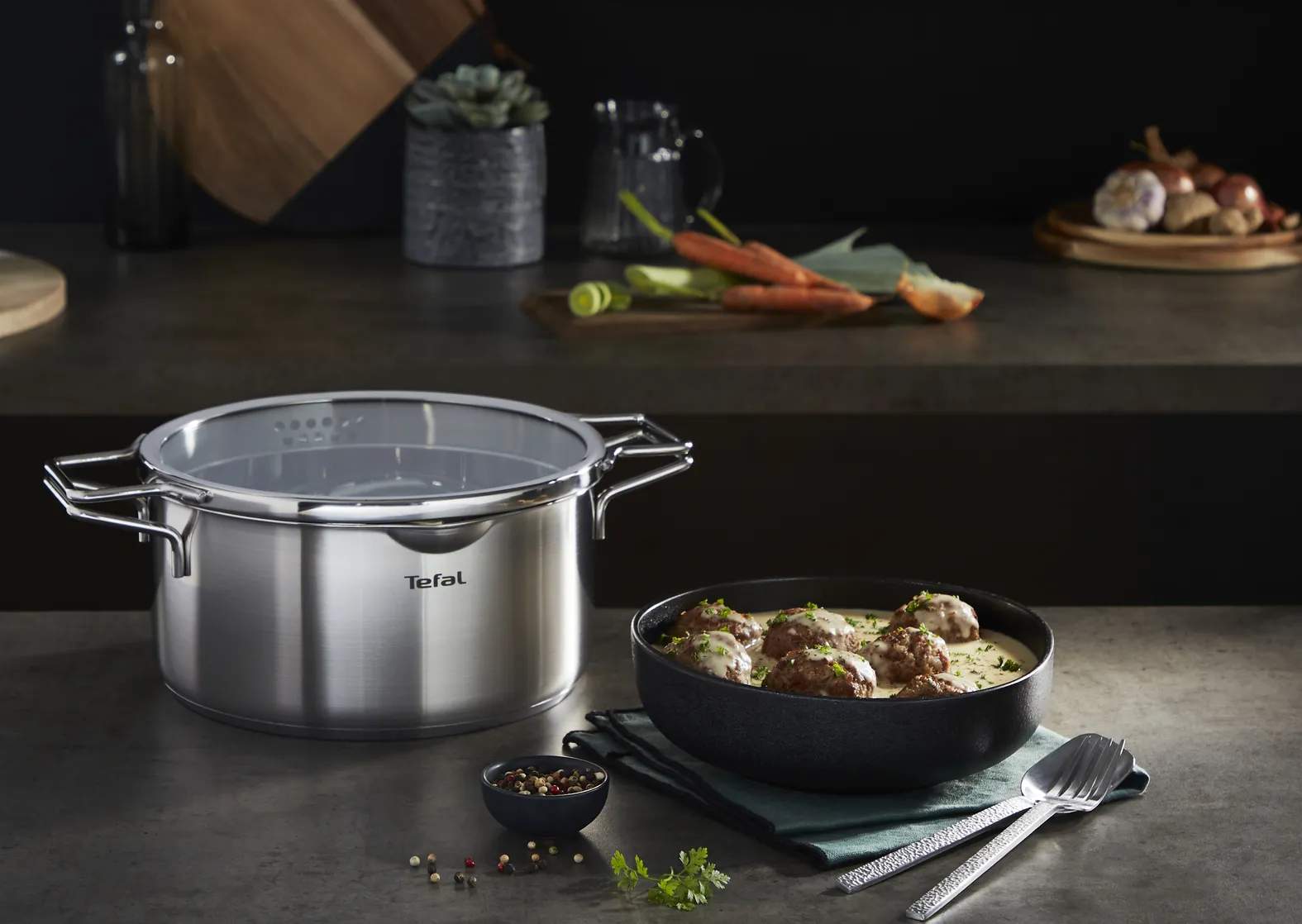 Tefal Gryder Nordica Gryde m. glaslåg i 4,8 L, 2