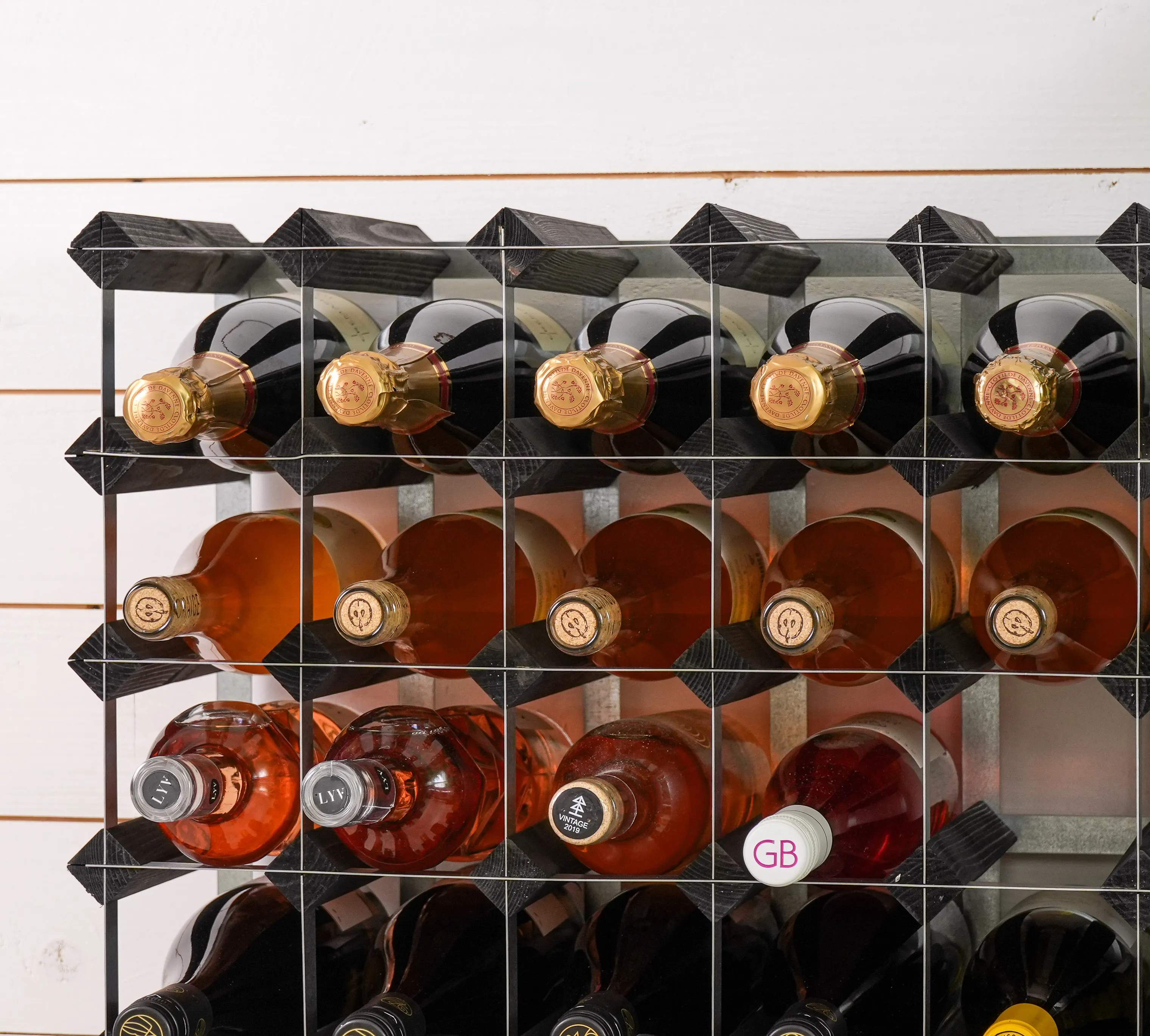 Traditional Wine Racks Vinreoler Vinreol i Sort ask, 30 flasker, 5