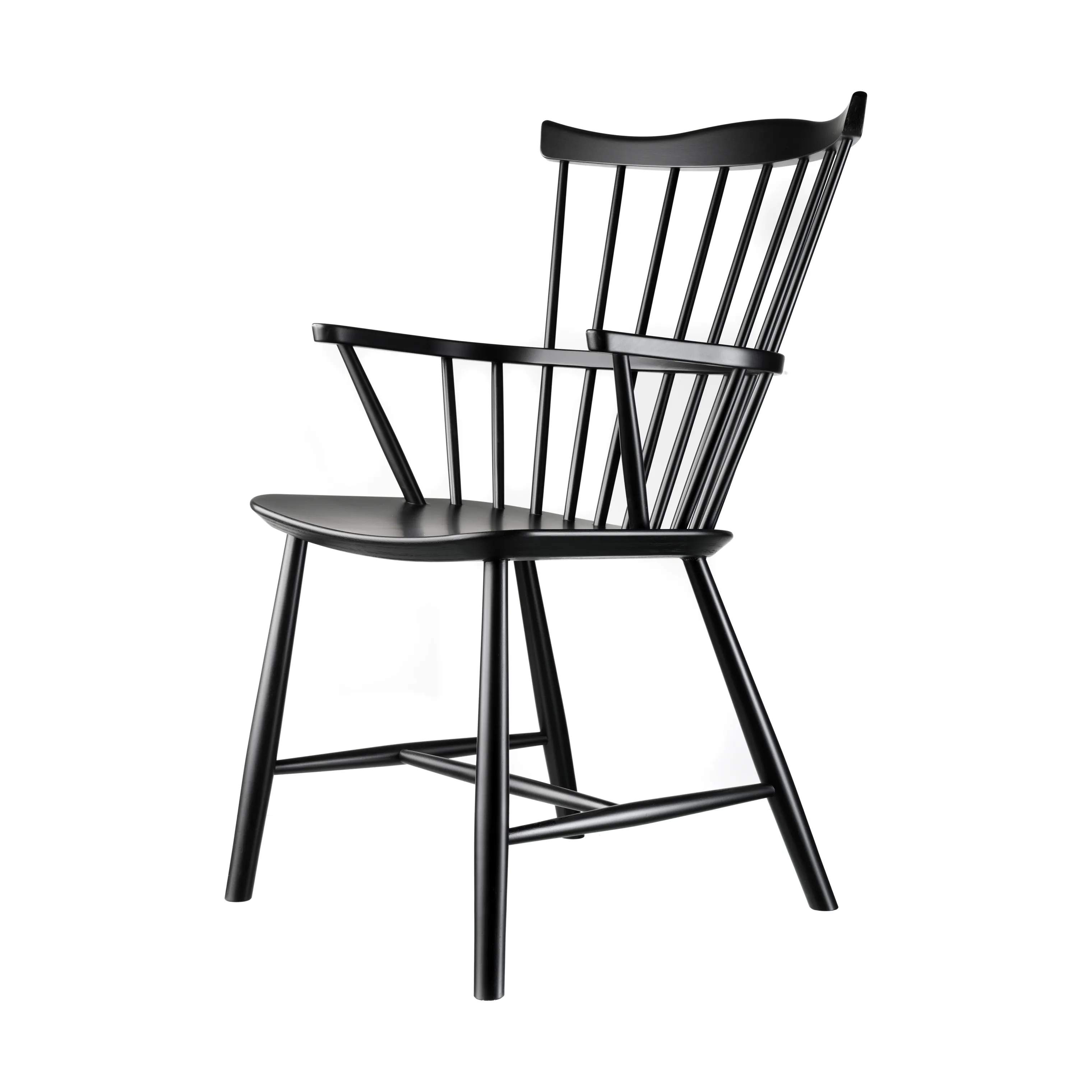 J52B Lænestol, jet black (ral 9005), large