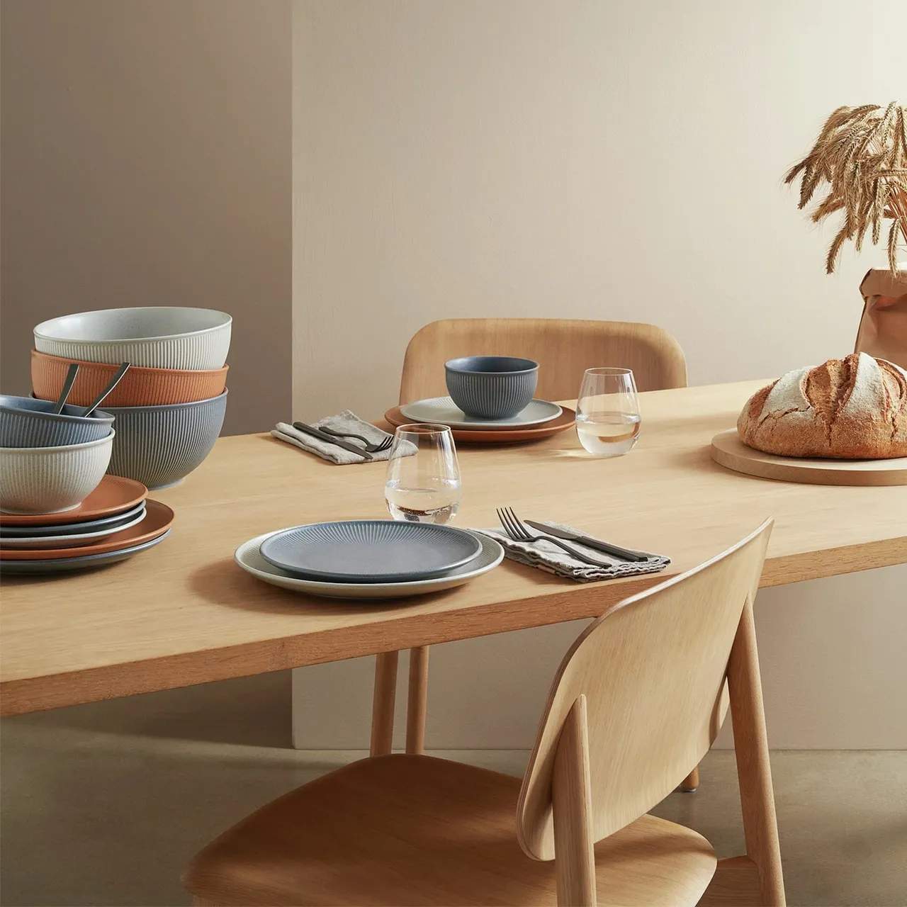 Rosenthal Middagstallerkener Thomas Clay Tallerken i Sky, 22,6 cm, 3