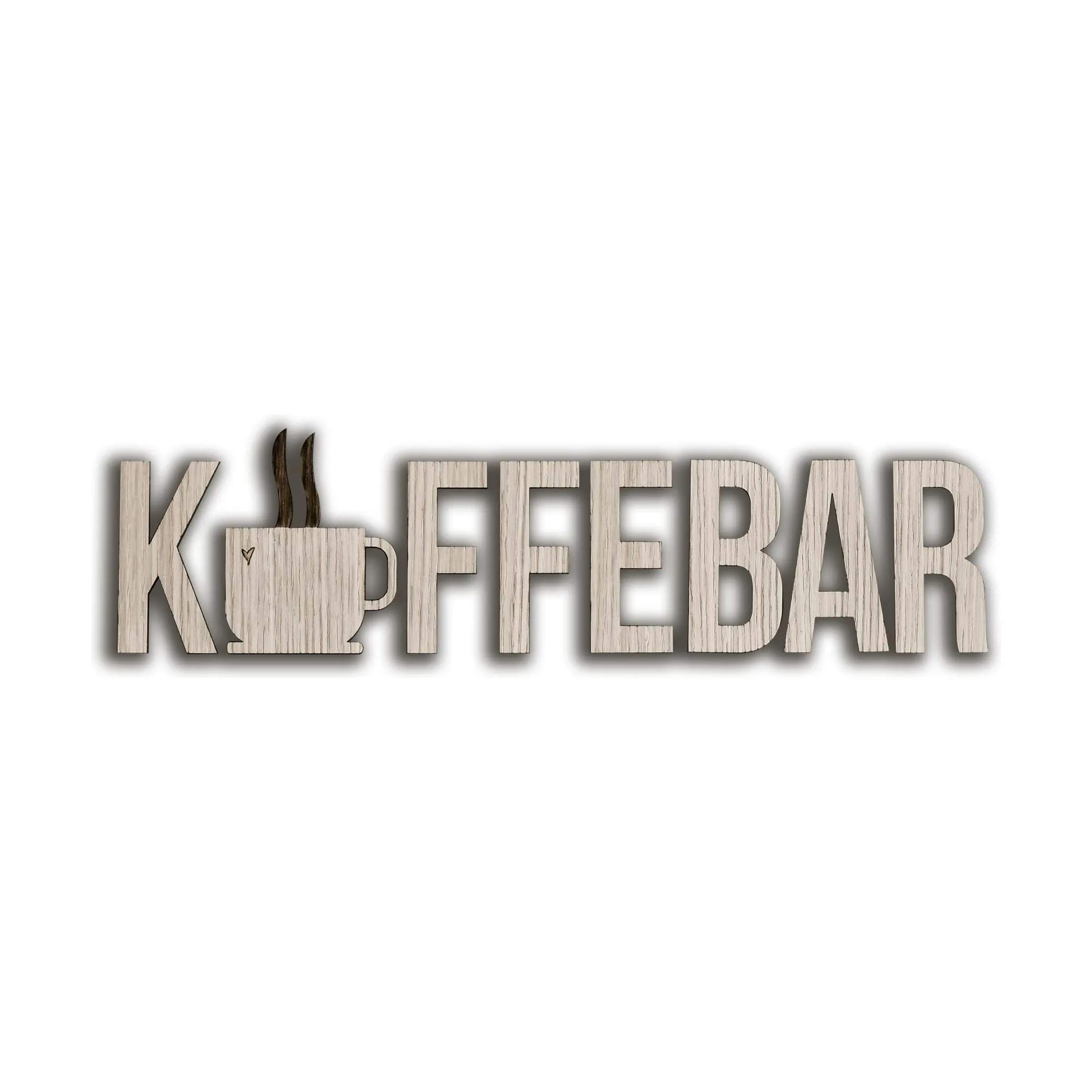 Dekoration - KFFEBAR & Kop, lys eg, large