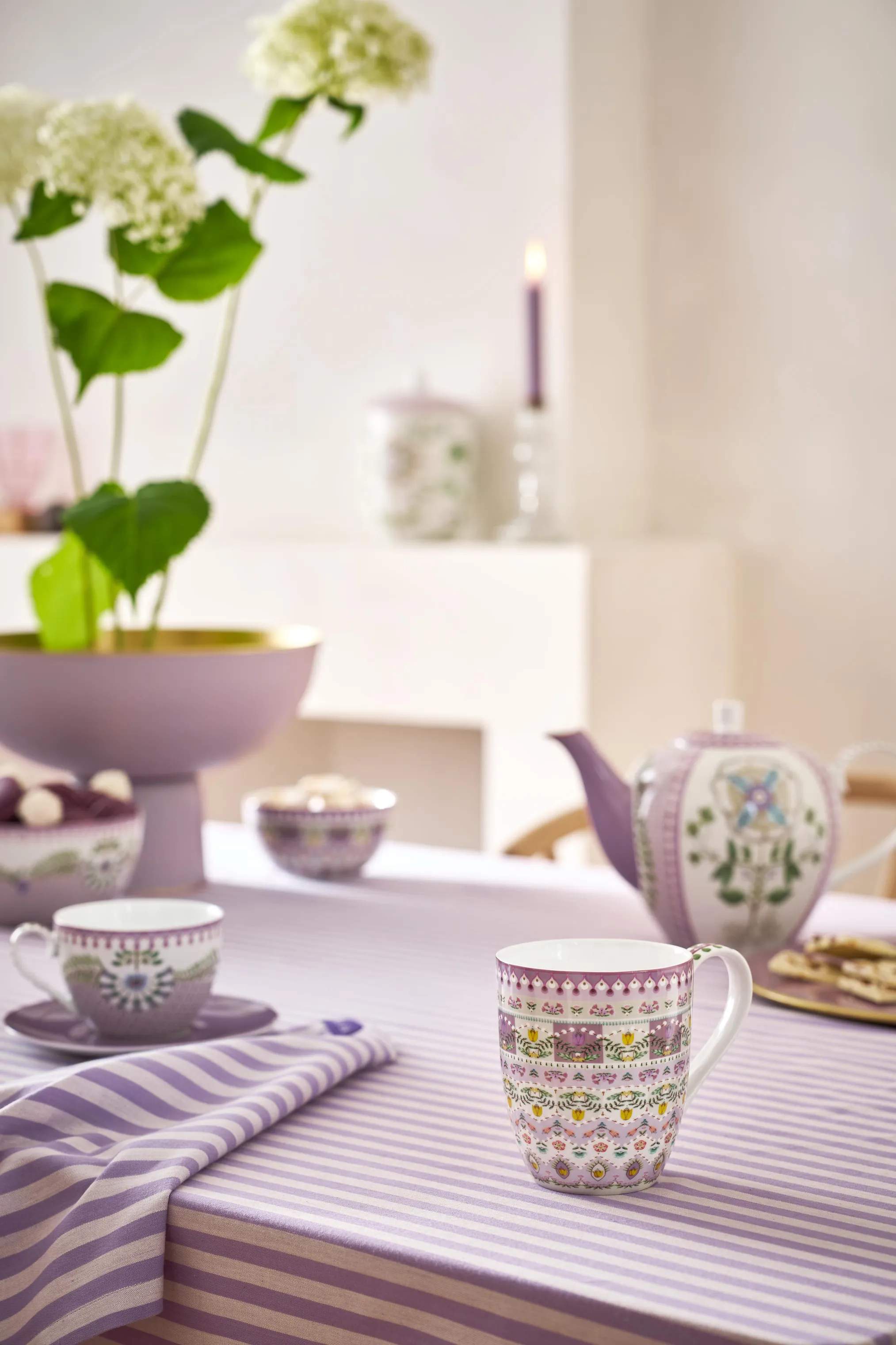PIP Studio Krus og kopper med hank Lily & Lotus Krus - 2 stk. i Lilac, 45 cl, 4