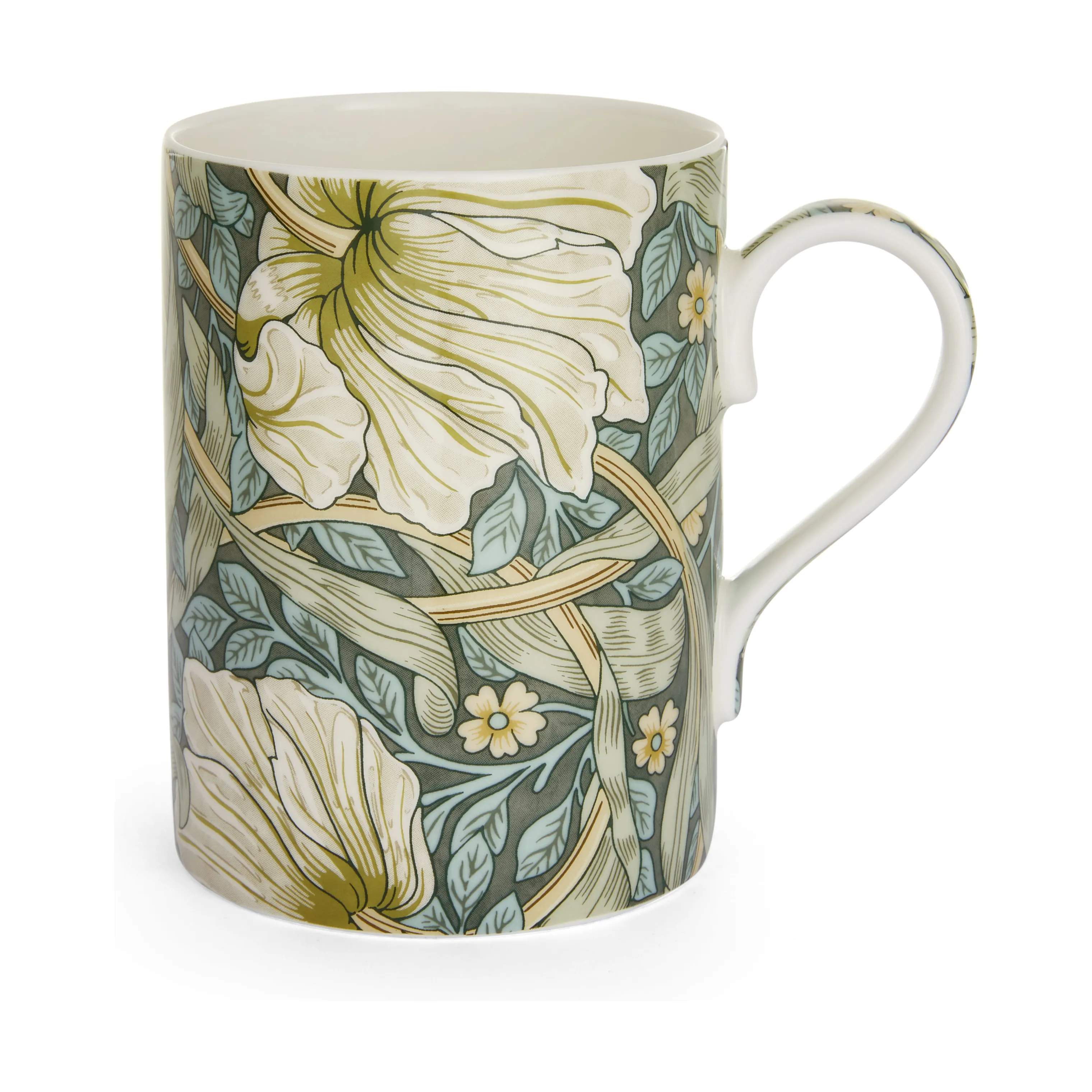 Spode Krus og kopper med hank Morris & Co Krus i Grøn/gul/beige, 1