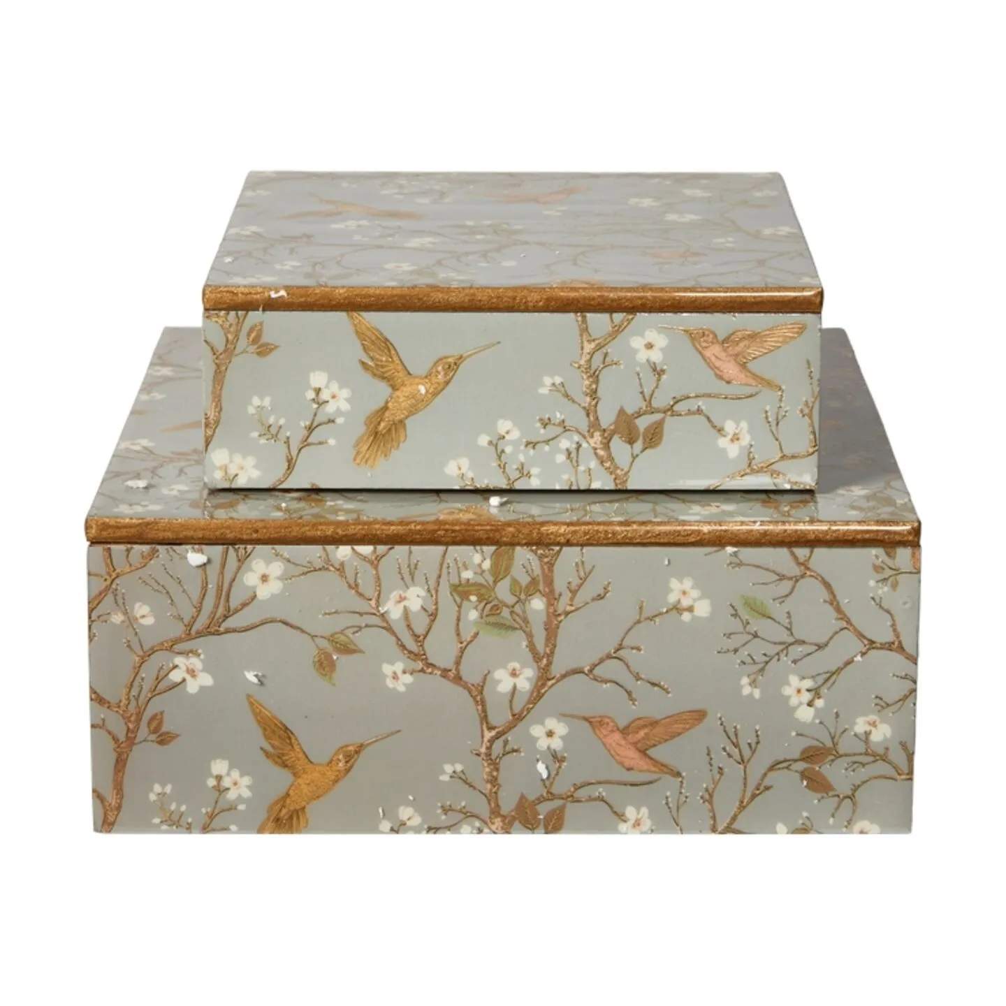 Speedtsberg Opbevaringsbokse Æske - 2 stk. i Grå/multi, B20 x L20 cm, 1