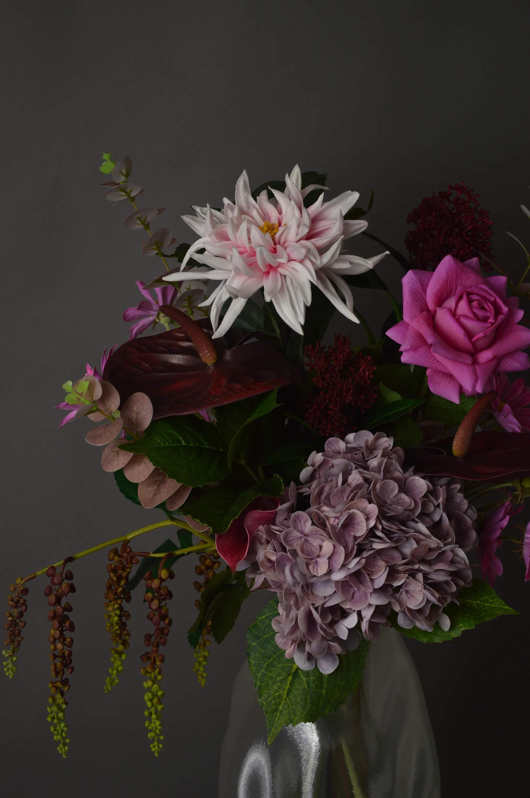 Fleuristc Kunstige blomster Pinky Promise Buket i 13 stilke, 3