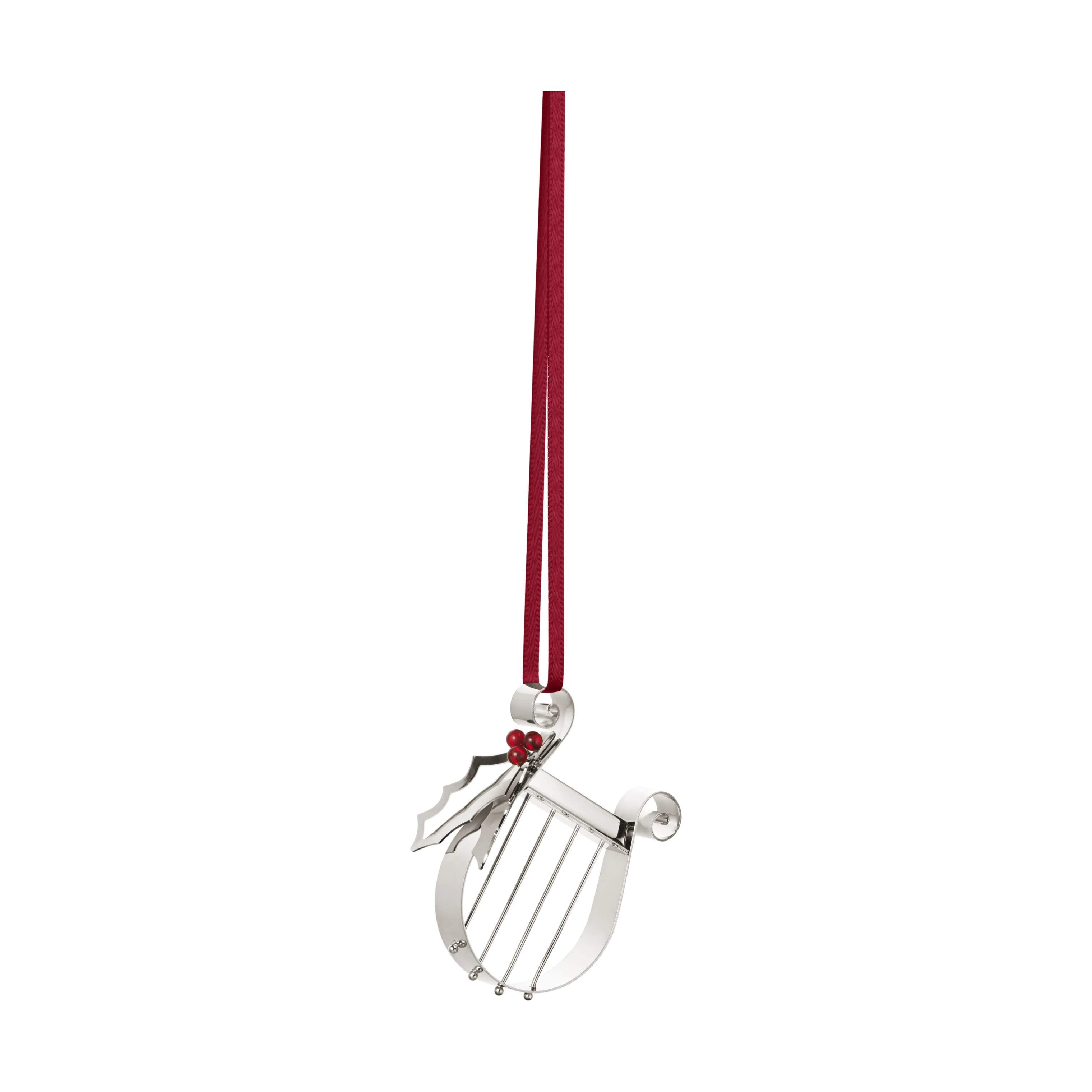 Georg Jensen Juleophæng Christmas Collectibles CC 2026 Juleornament - Harpe i Sølvfarvet, 1