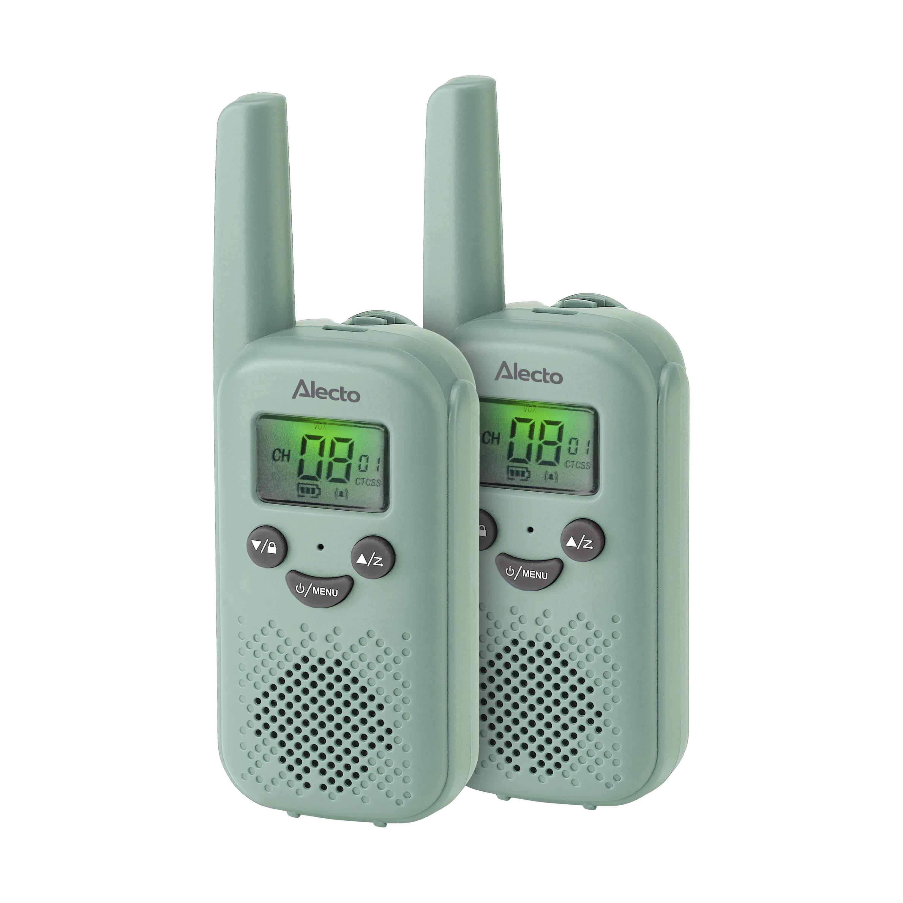 Alecto Til børneværelset Walkie-talkie sæt - 2 dele i Grøn, 1
