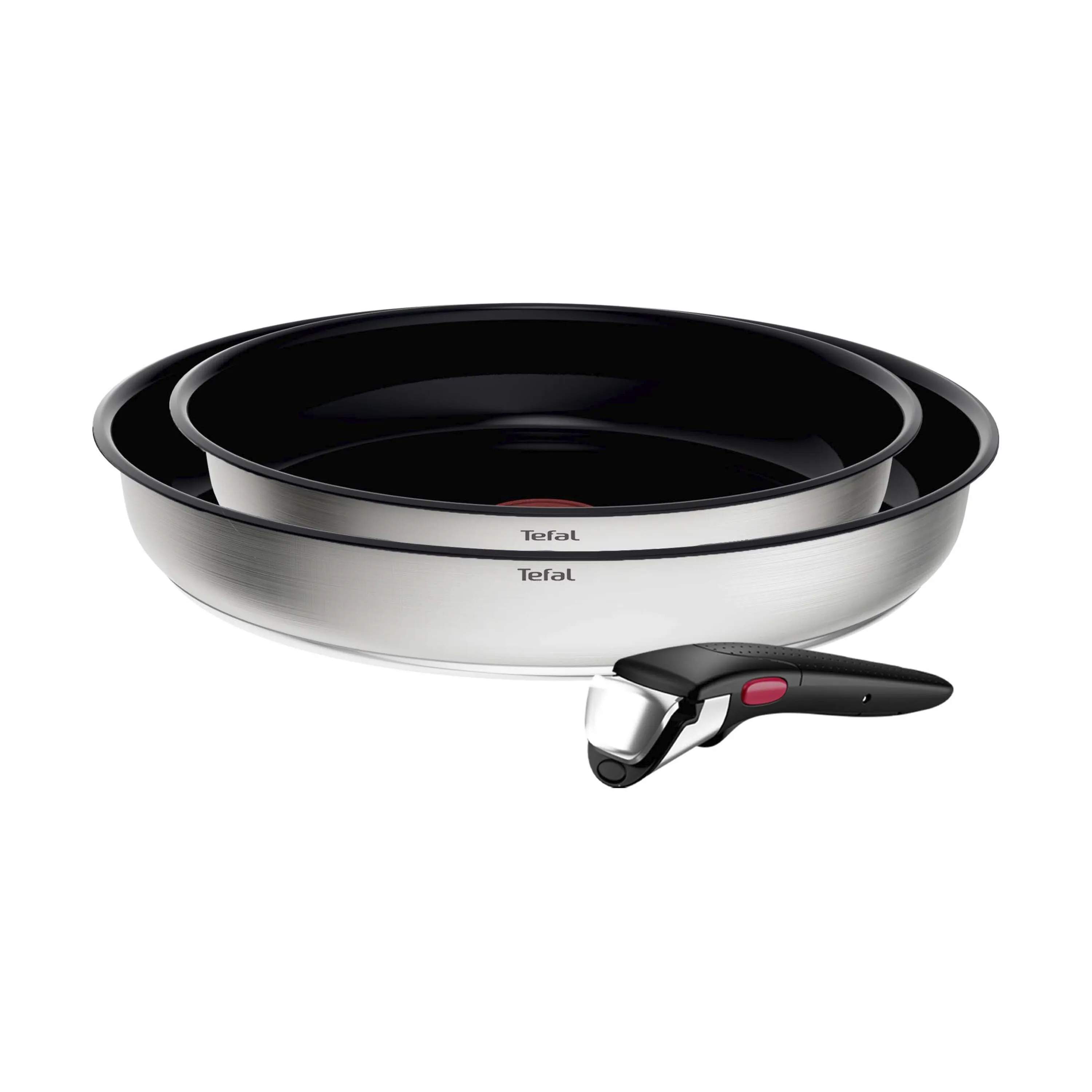 Tefal Stegepander Ingenio Emotion Plus SS Stegepandesæt - 3 dele i Sølvfarvet, 1