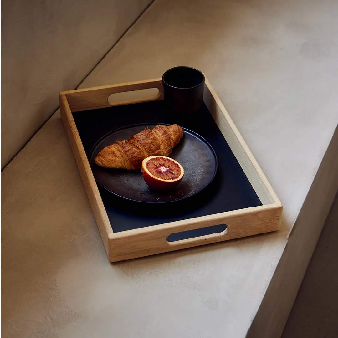 Andersen Furniture Bakker Serveringsbakke i Træ/sort, 40 cm, 2