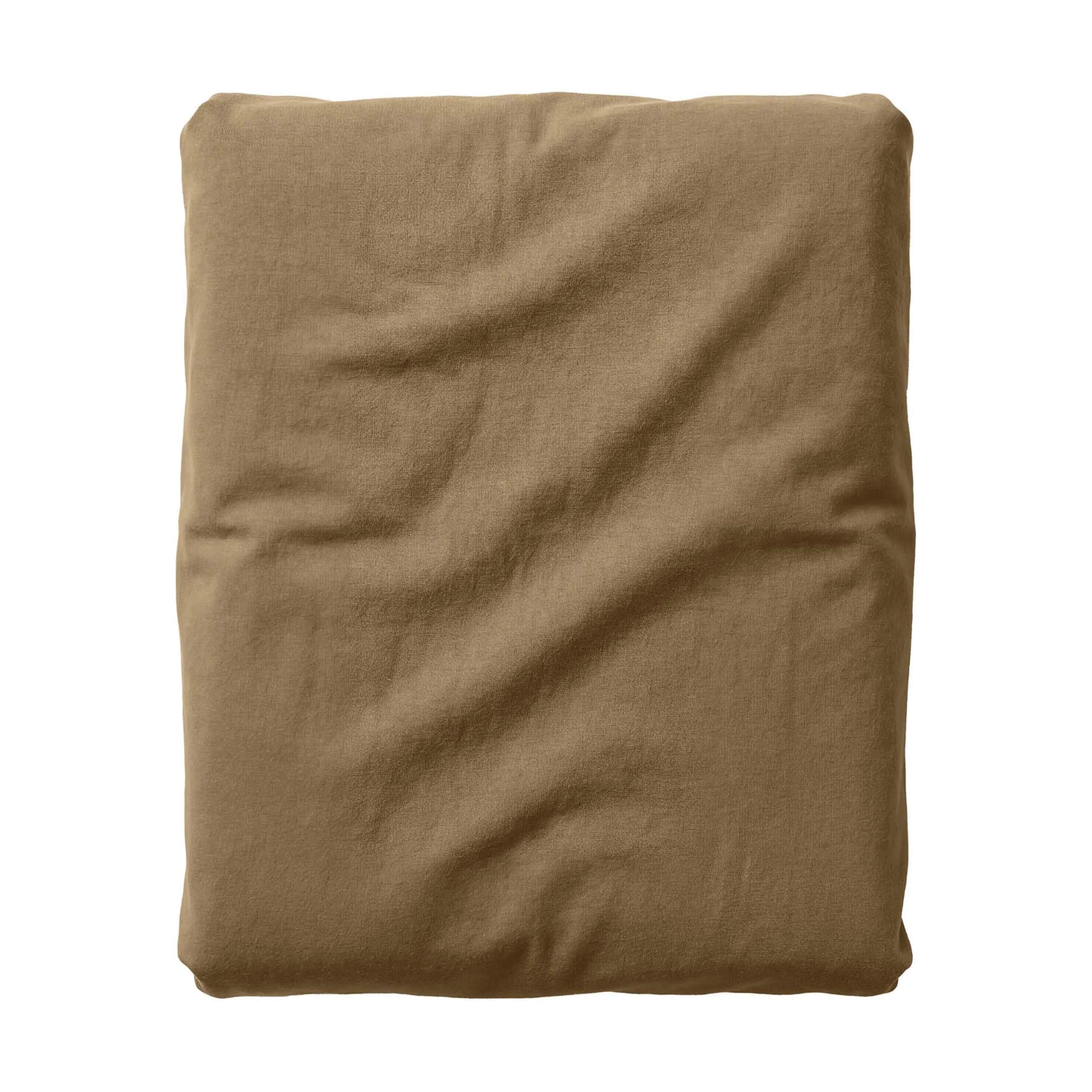 Essenza Lagner Fine Organic Jersey Boxlagen i Slate brown, B100 x L220 cm, 1