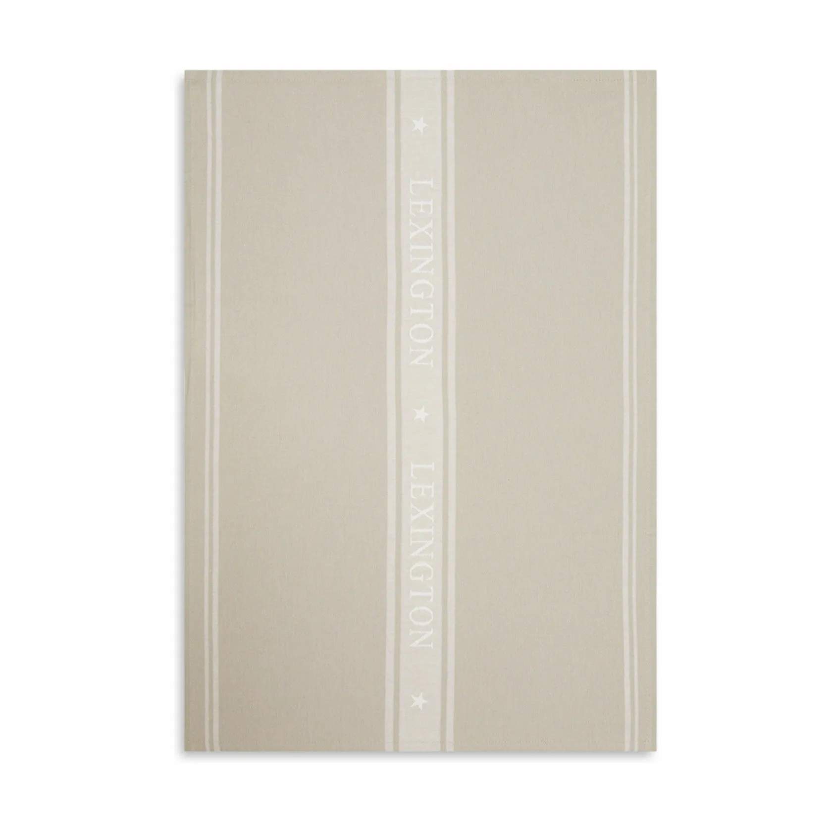 Icons Cotton Jacquard Star Viskestykke, beige/white, large