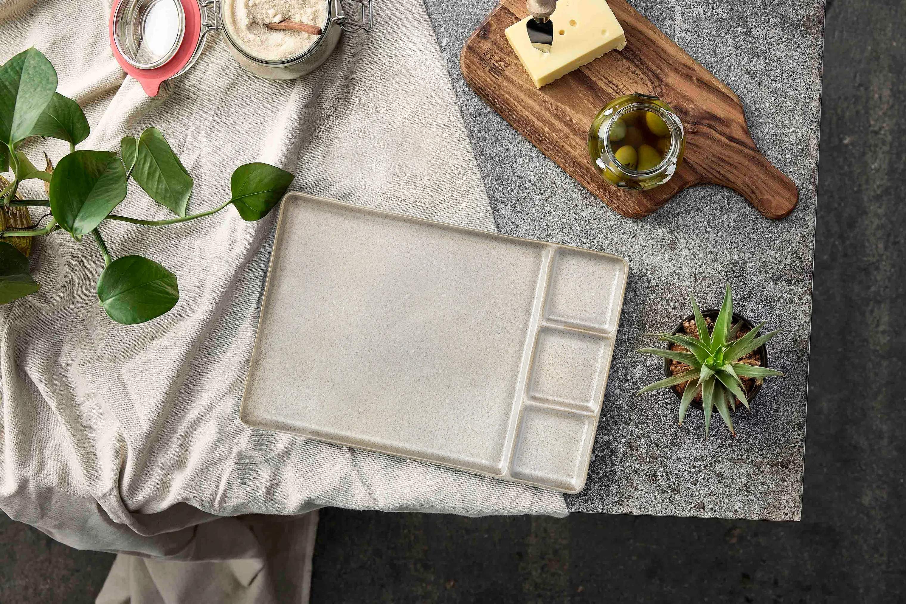 Aida Middagstallerkener RAW Sushi Tallerken i Beige, 2