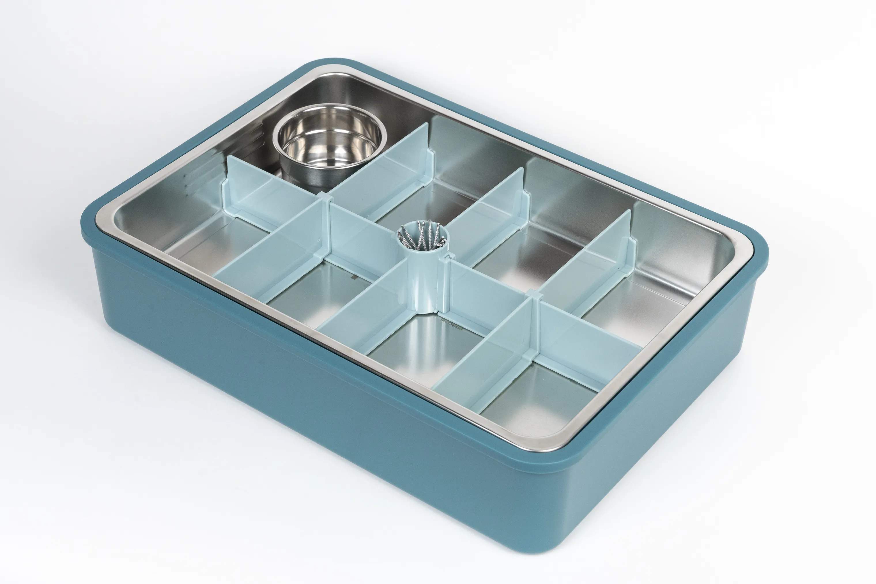 Platterbox Opbevaringsbokse Snack Box Tilbehørssæt - 21 dele i Blågrøn, 7