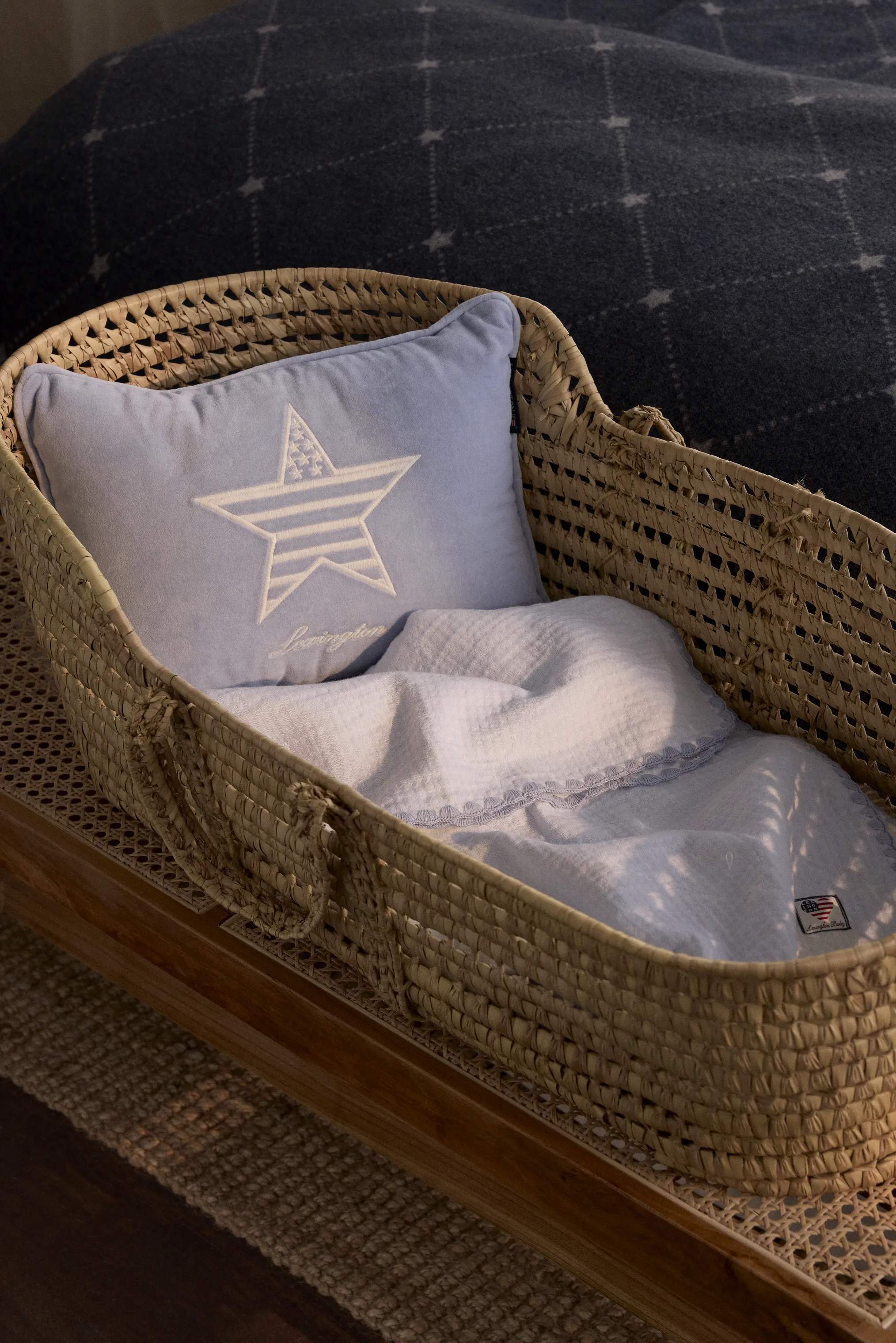 Lexington Plaider Icons Baby Tæppe i Blue/White, 2