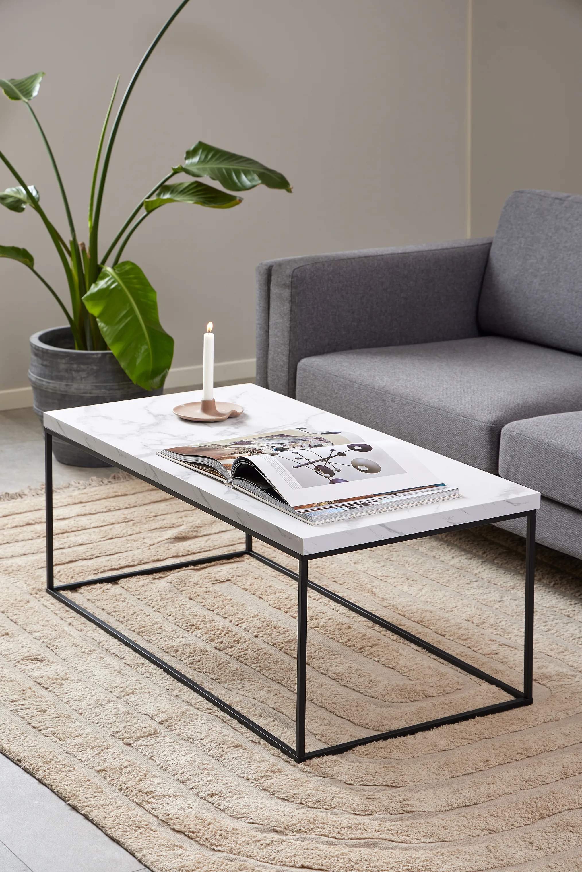 CASA Living Sofaborde Barossa Sofabord i Hvid, B110 x L55 cm, 3