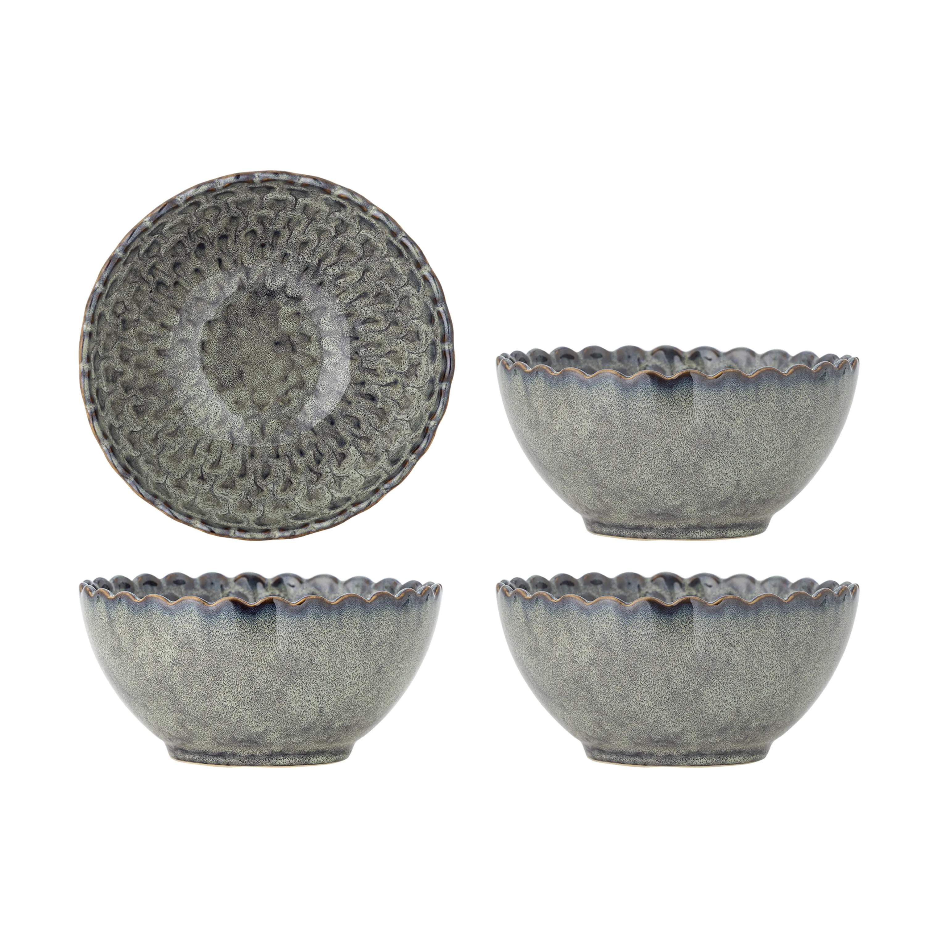 Creative Collection Serveringsskåle Katrina Skål - 4 stk. i Grå, 1