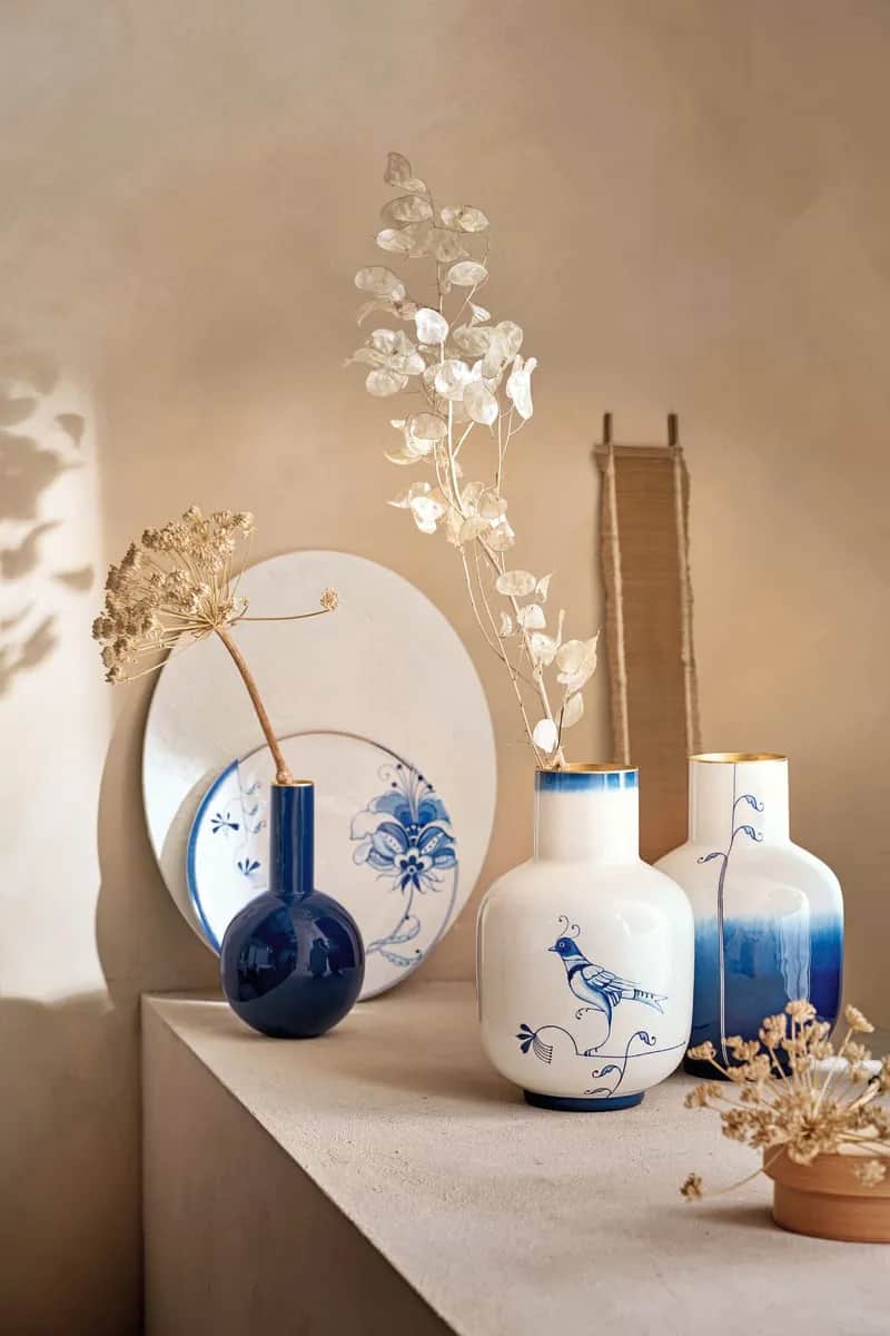 PIP Studio Vaser Blue Bird Vase i Mørkeblå, 3