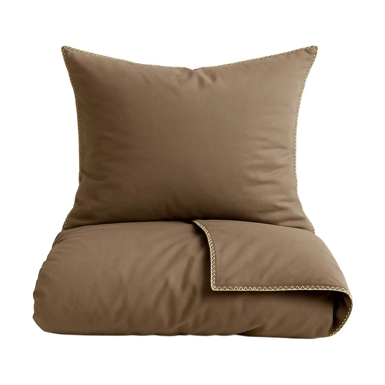 omhu x Mads Barfod Sengetøj Edge Sengetøj i Taupe, B140 x L200 cm, 1
