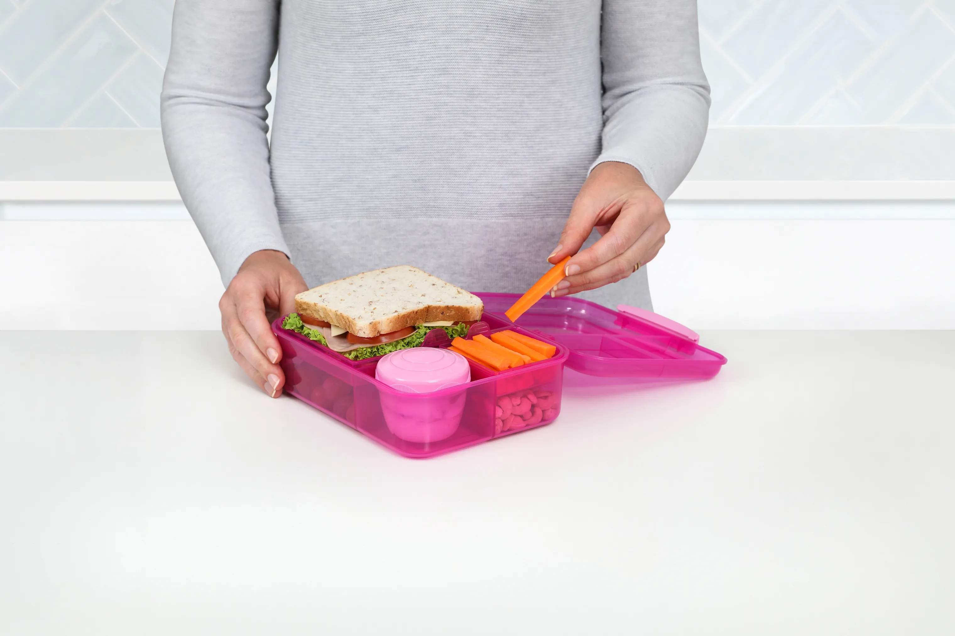 Sistema Madkasser Bento Madkasse i Pink, 2