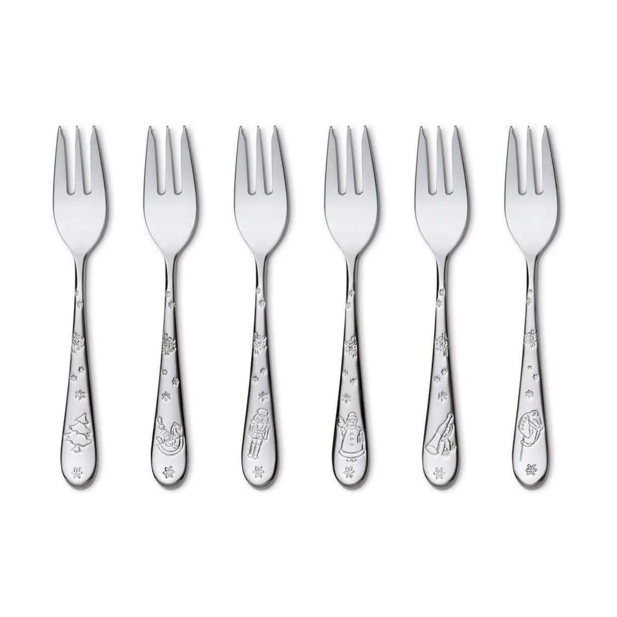 Villeroy & Boch Kagegafler Toy's Delight Kagegaffel - 6 stk. i silver/platinum, 1
