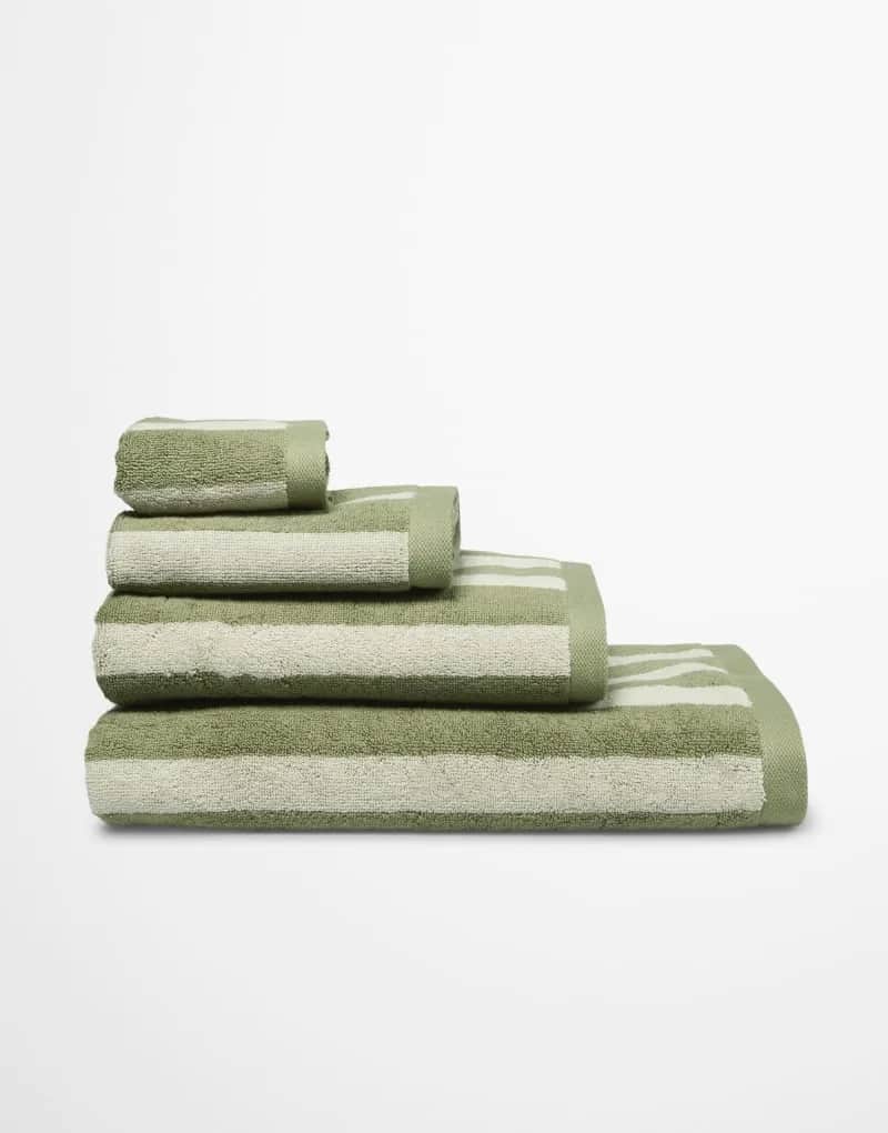 Marc O'Polo Håndklæder Heritage Gæstehåndklæde i Moss green, B30 x L50 cm, 3