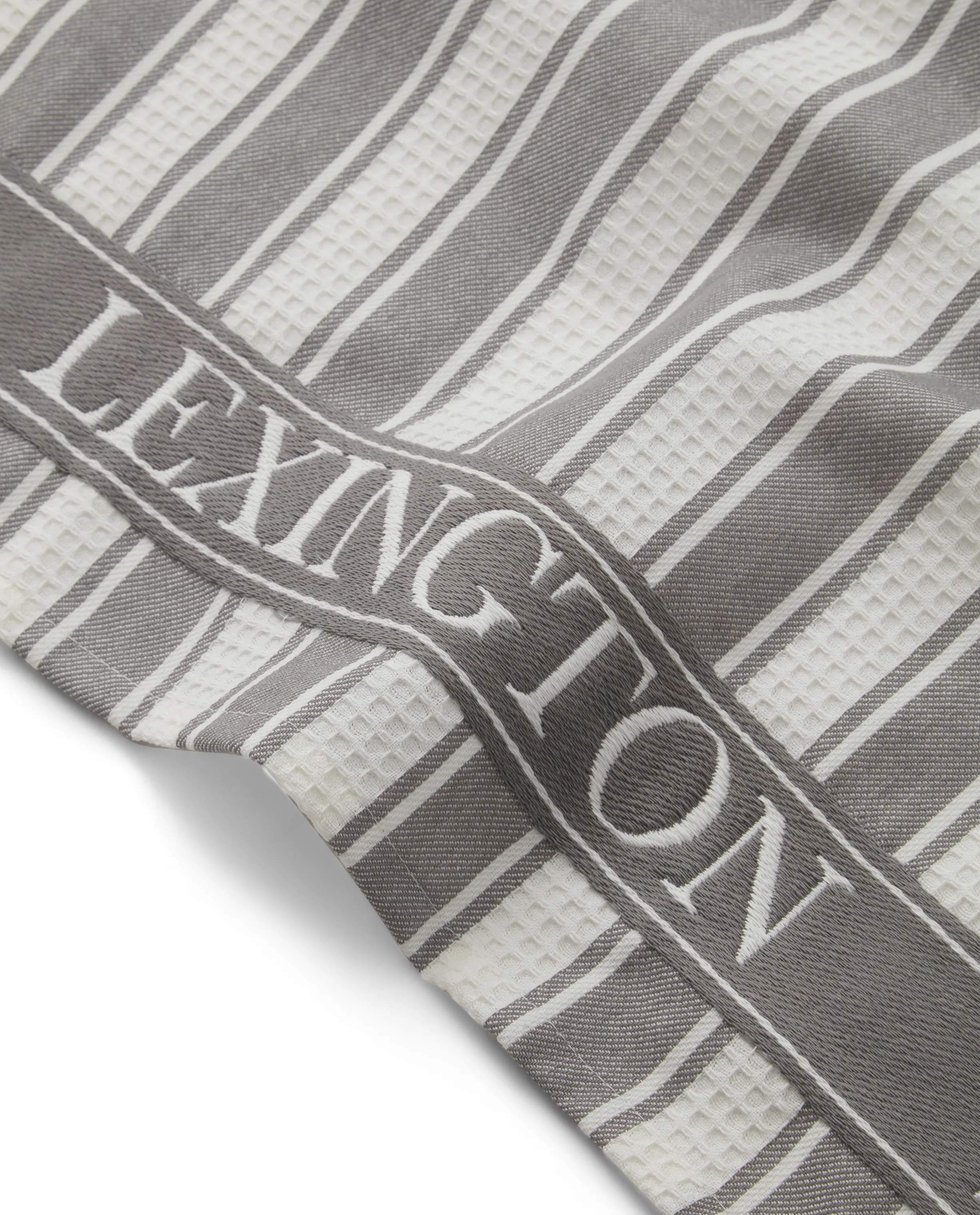 Lexington Viskestykker Icons Cotton Twill Waffle Viskestykke i Gray/White, B50 x L70 cm, 2