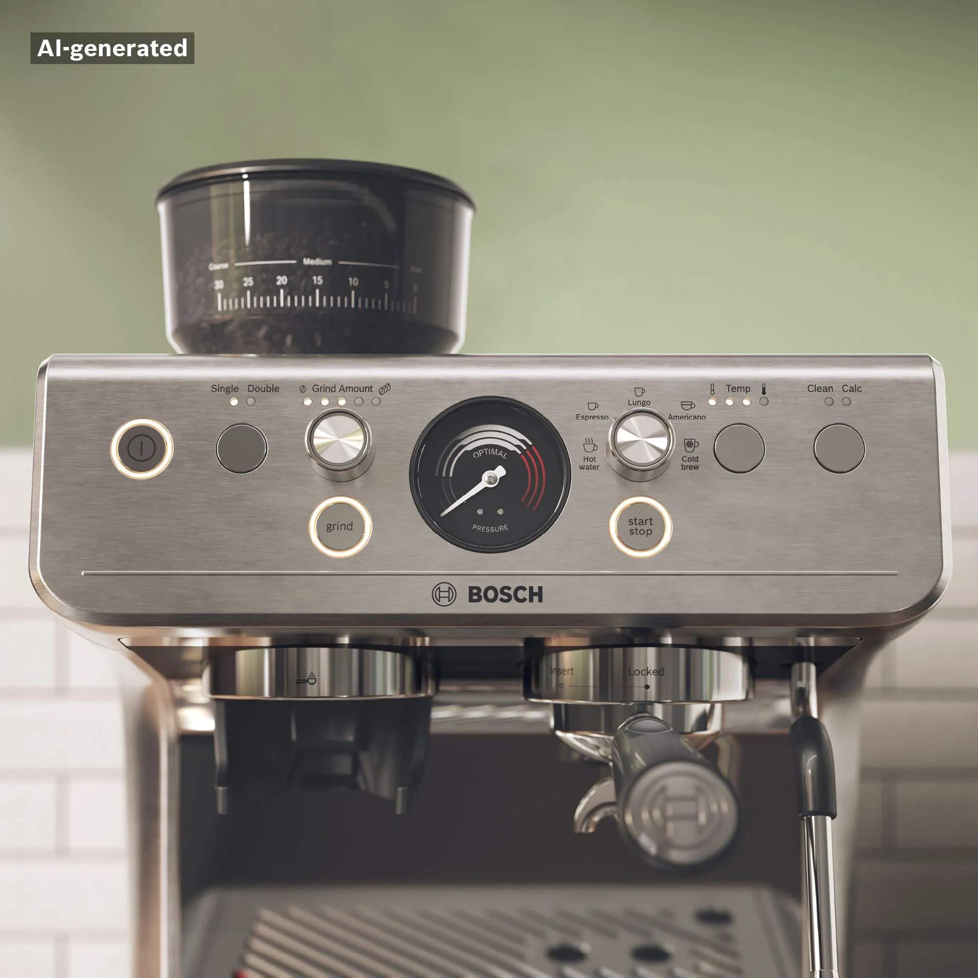 Bosch Espressomaskiner Serie 4 Semi Automatic Espressomaskine i Stål, 2