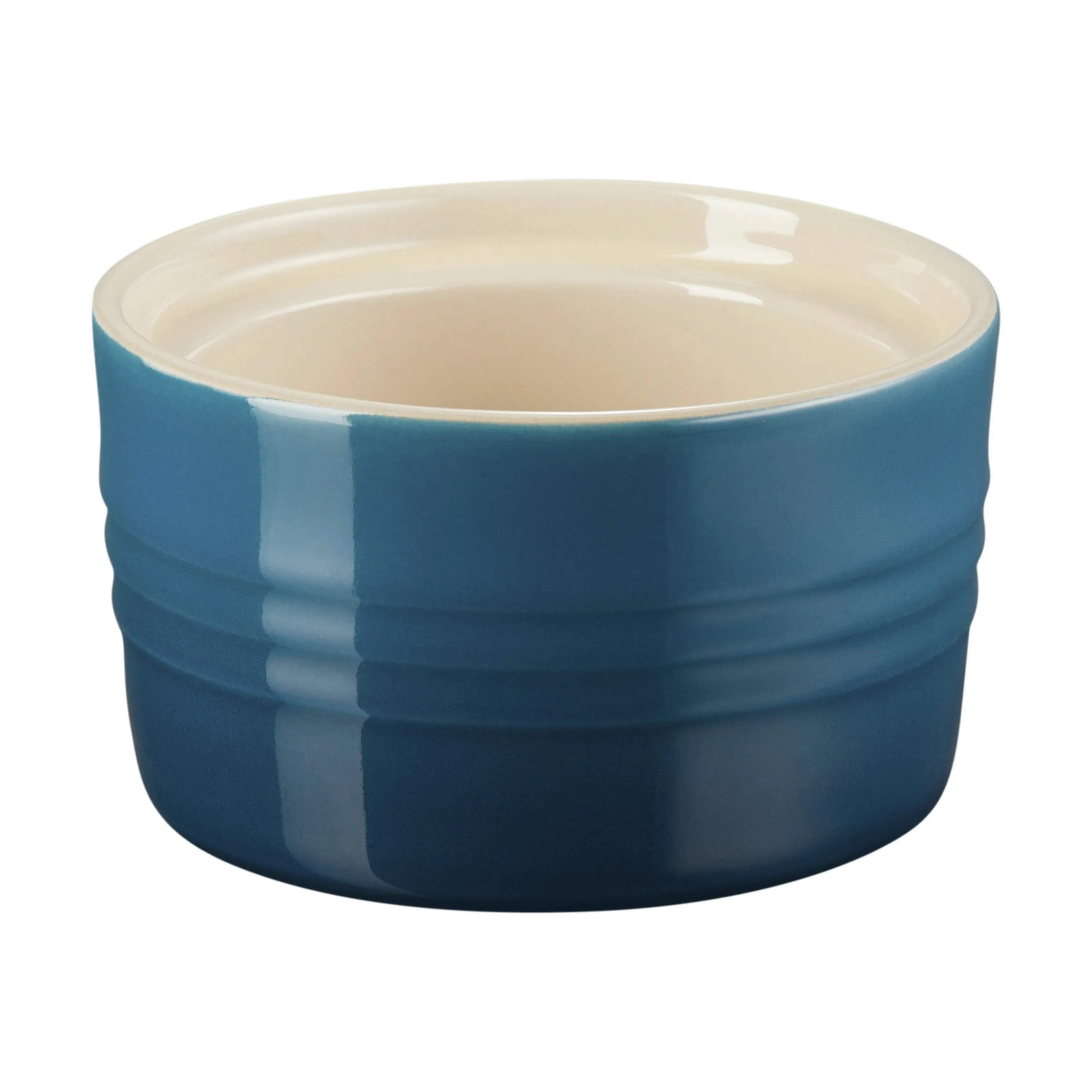 Ramekin, deep teal blue, large