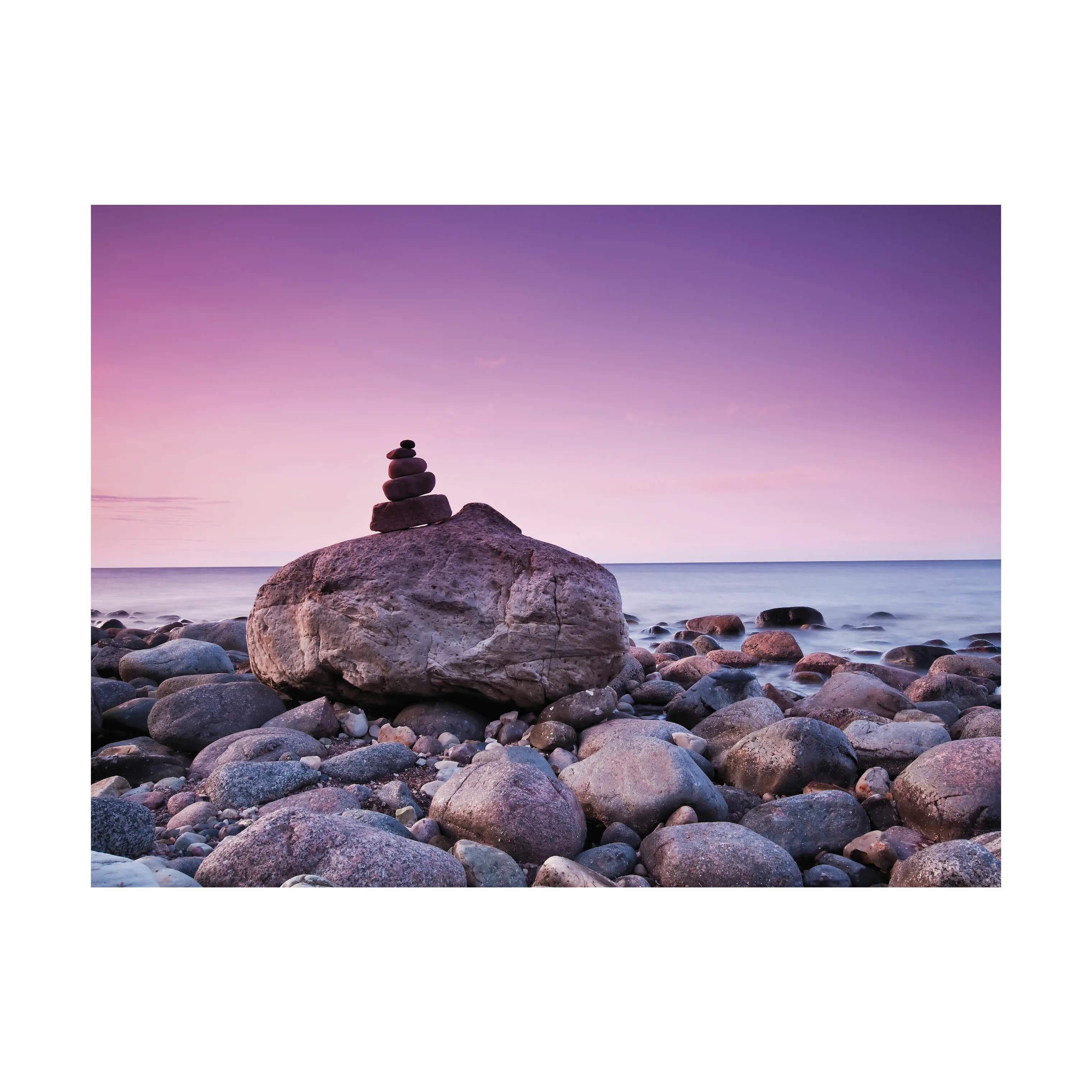 Lærredsprint - Purple Stone, purple stone, large