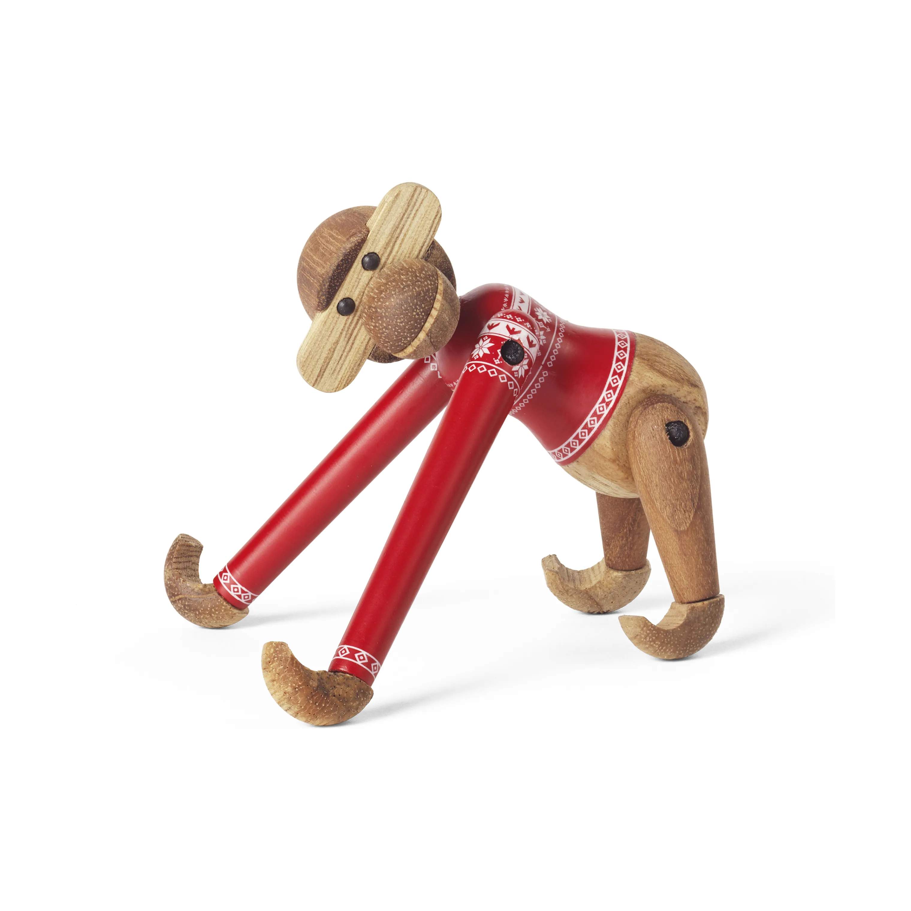 Kay Bojesen Dyrefigurer Monkey Abe m. julesweater - Mini i 9,5 cm, 4