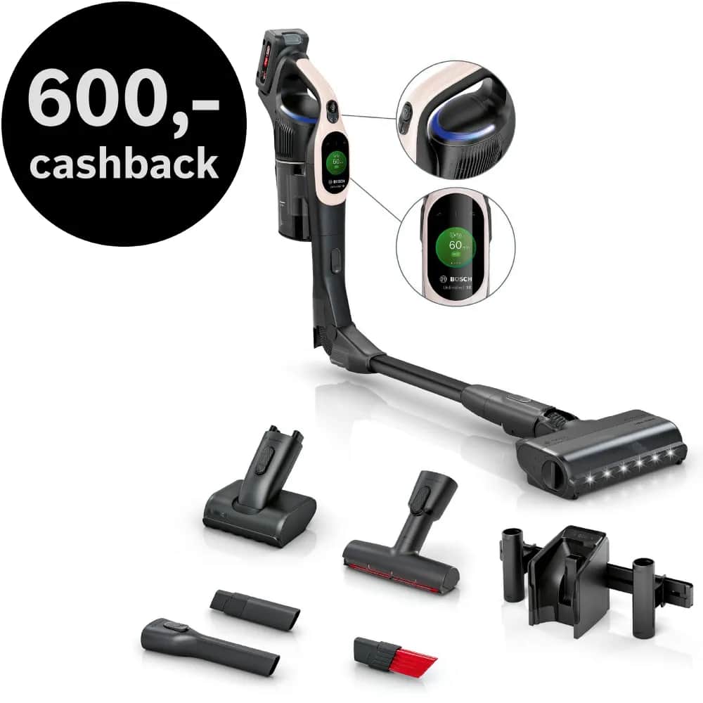 Bosch Støvsugere 2-i-1 Støvsuger Unlimited R10 Stick i Rose, 1