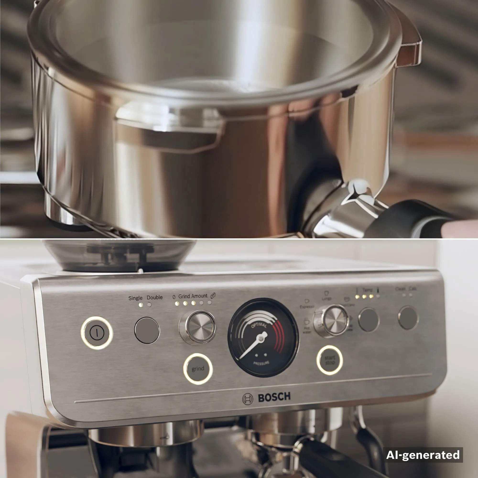 Bosch Espressomaskiner Serie 4 Semi Automatic Espressomaskine i Stål, 5