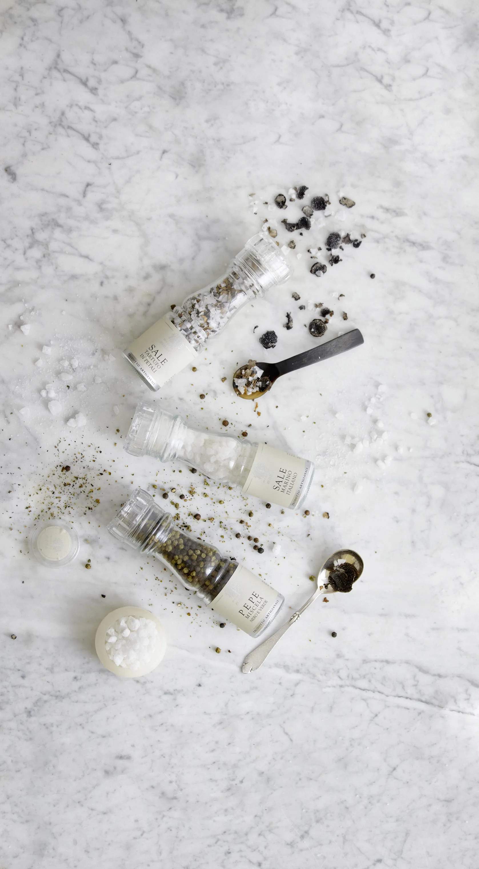 Krydderier Kværnesæt - 3 dele i hvid, 1