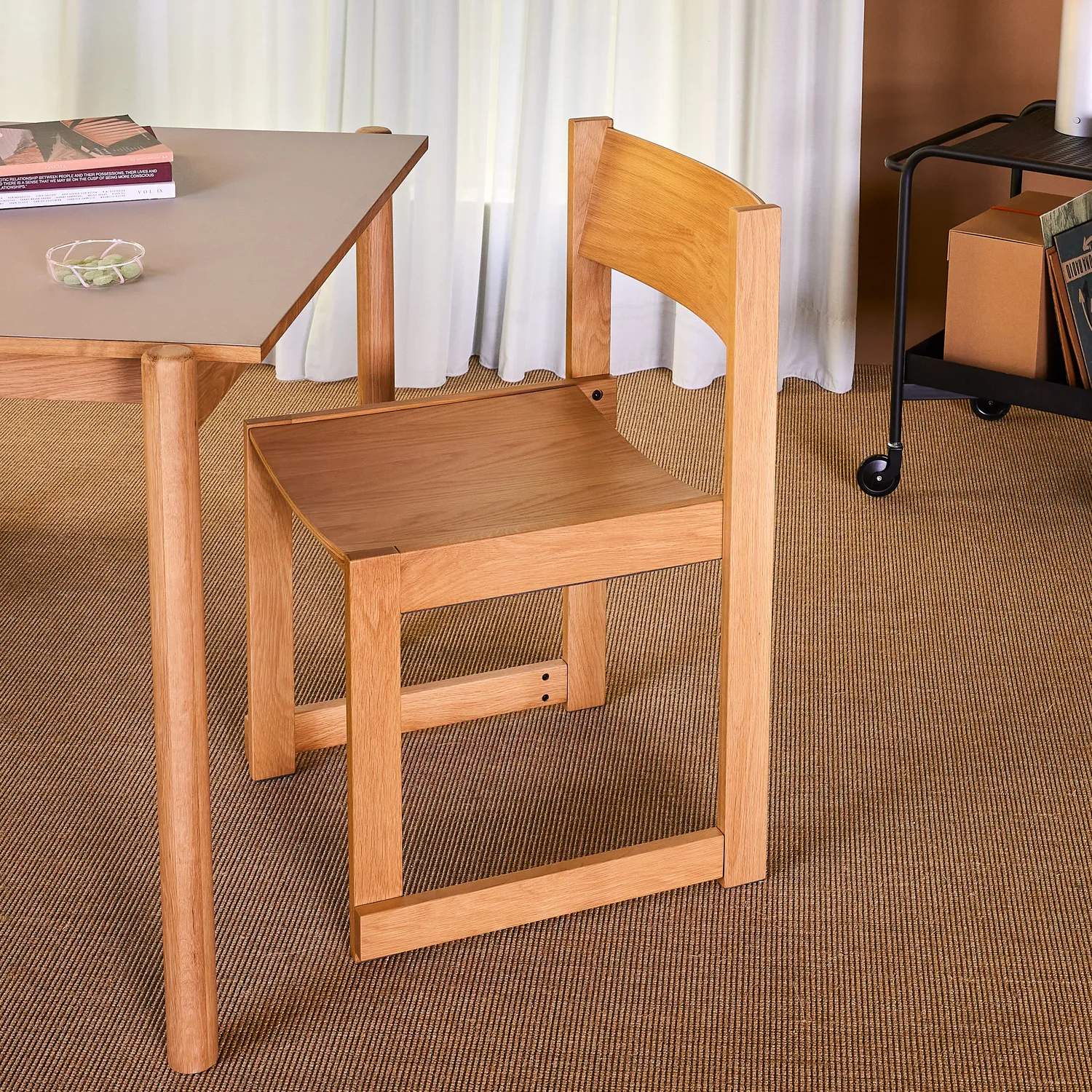 Hübsch Spisebordsstole Forma Spisestol i Natur, 3
