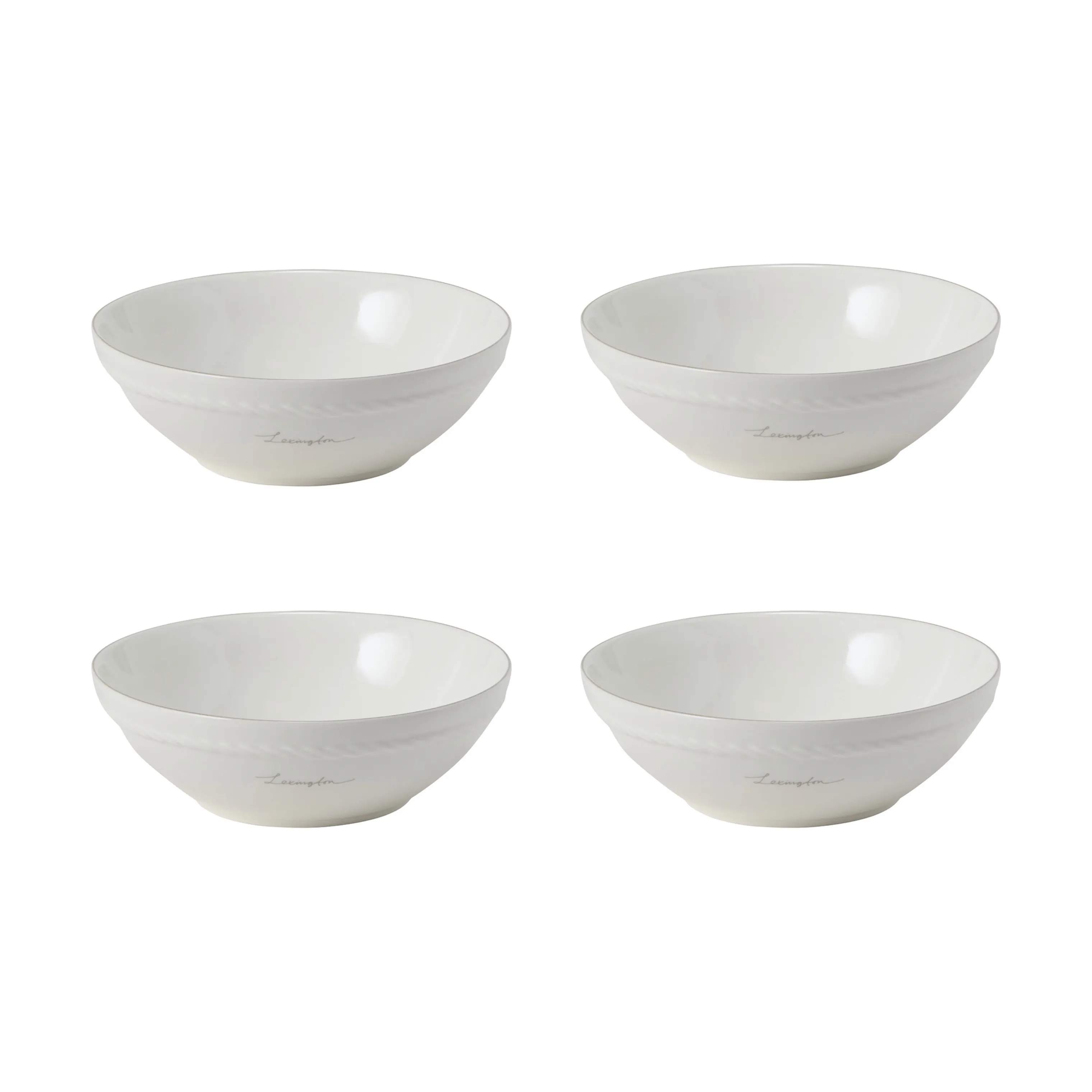 Skål - 4 stk., white/beige, large