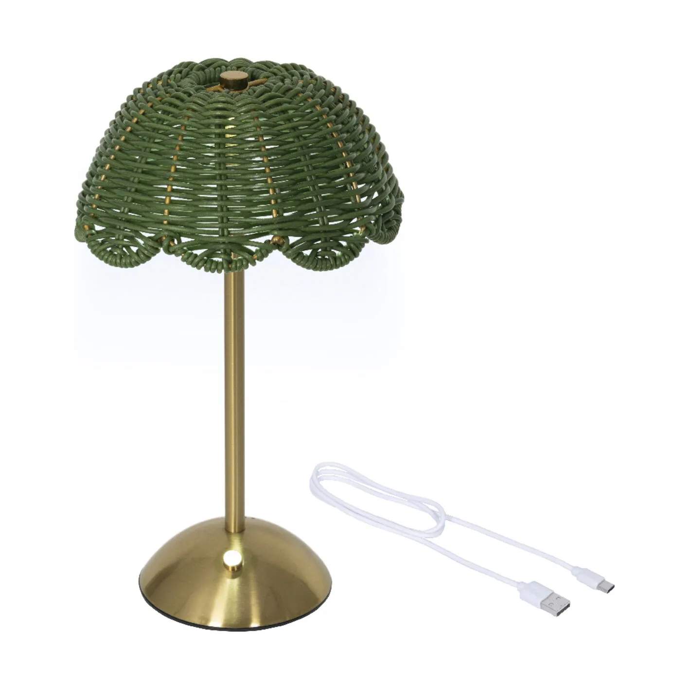 CASA Living LED-lamper LED Bordlampe i Grøn/guldfarvet, 1