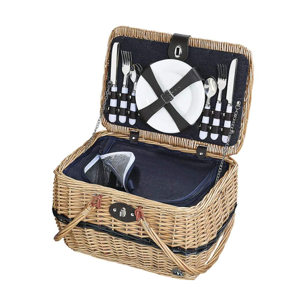 Cilio Picnickurve Idro Picnickurv - 4 personer i Brun / Blå, 2