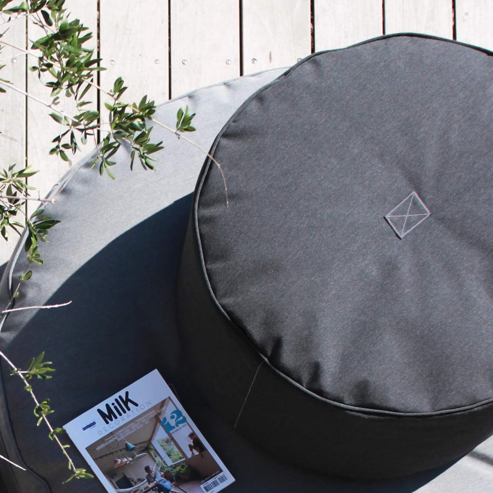 TRIMM Copenhagen Loungestole Tiny Moon Puf i Graphite, 2