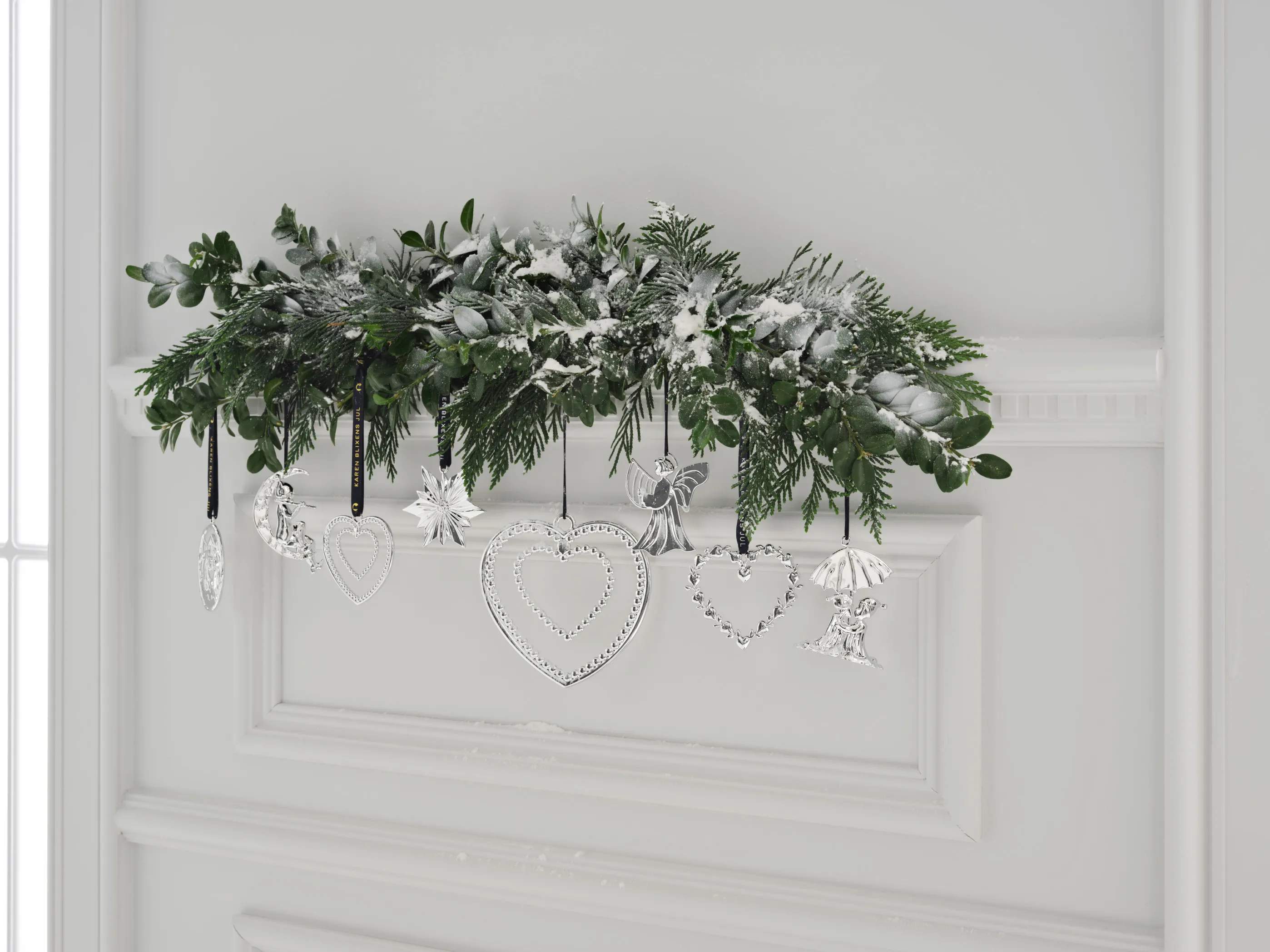 Rosendahl Juleophæng Karen Blixen Julepynt - Kuglehjerte i Forsølvet, 7 cm, 2