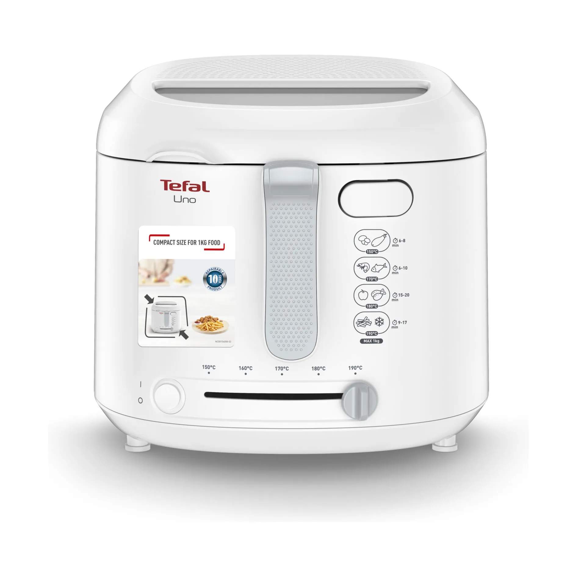Tefal Frituregryder Fritøse Uno i Hvid, 3