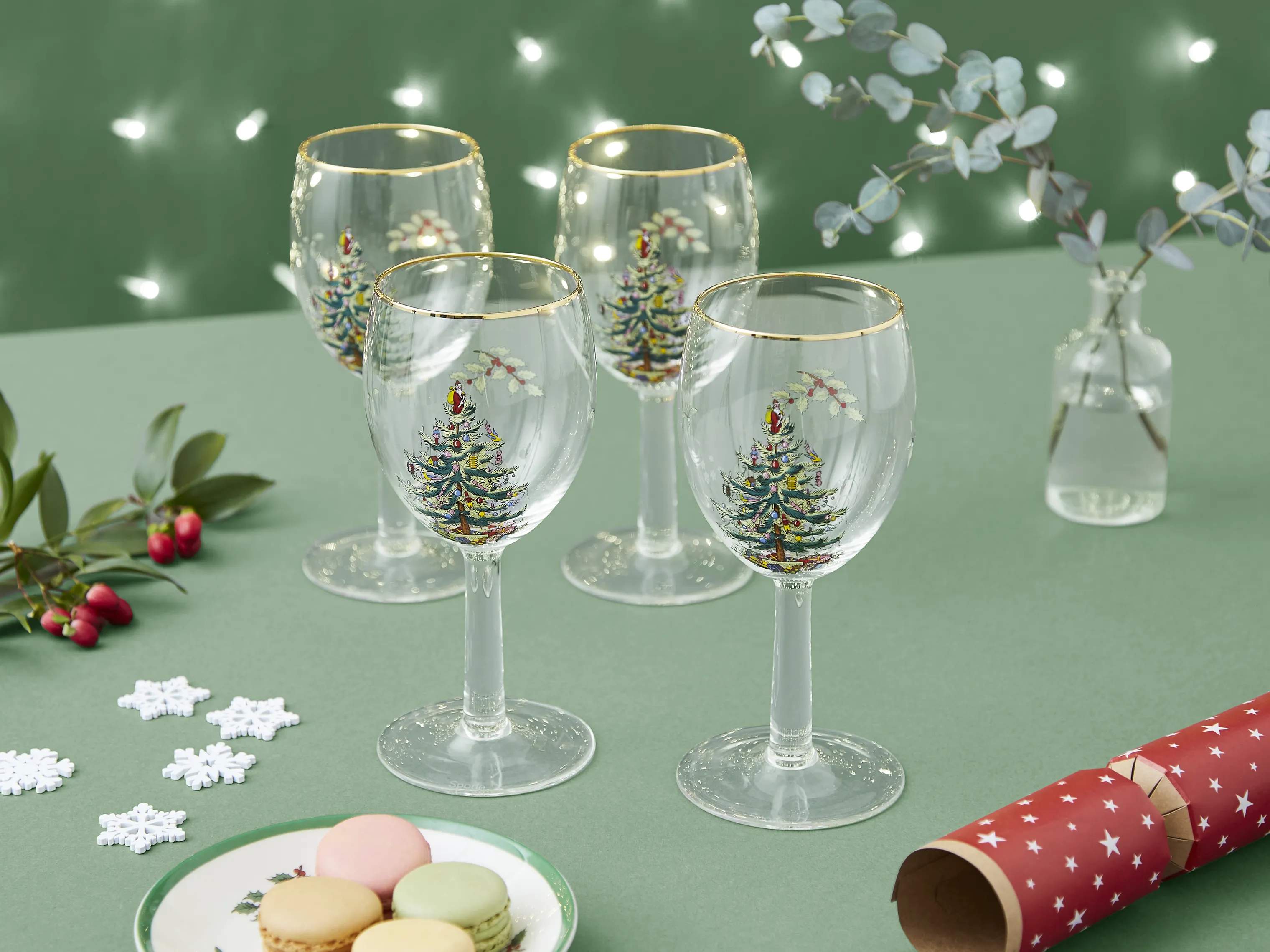 Spode Vinglas Christmas Tree Vinglas - 4 stk. i Multifarvet, 3