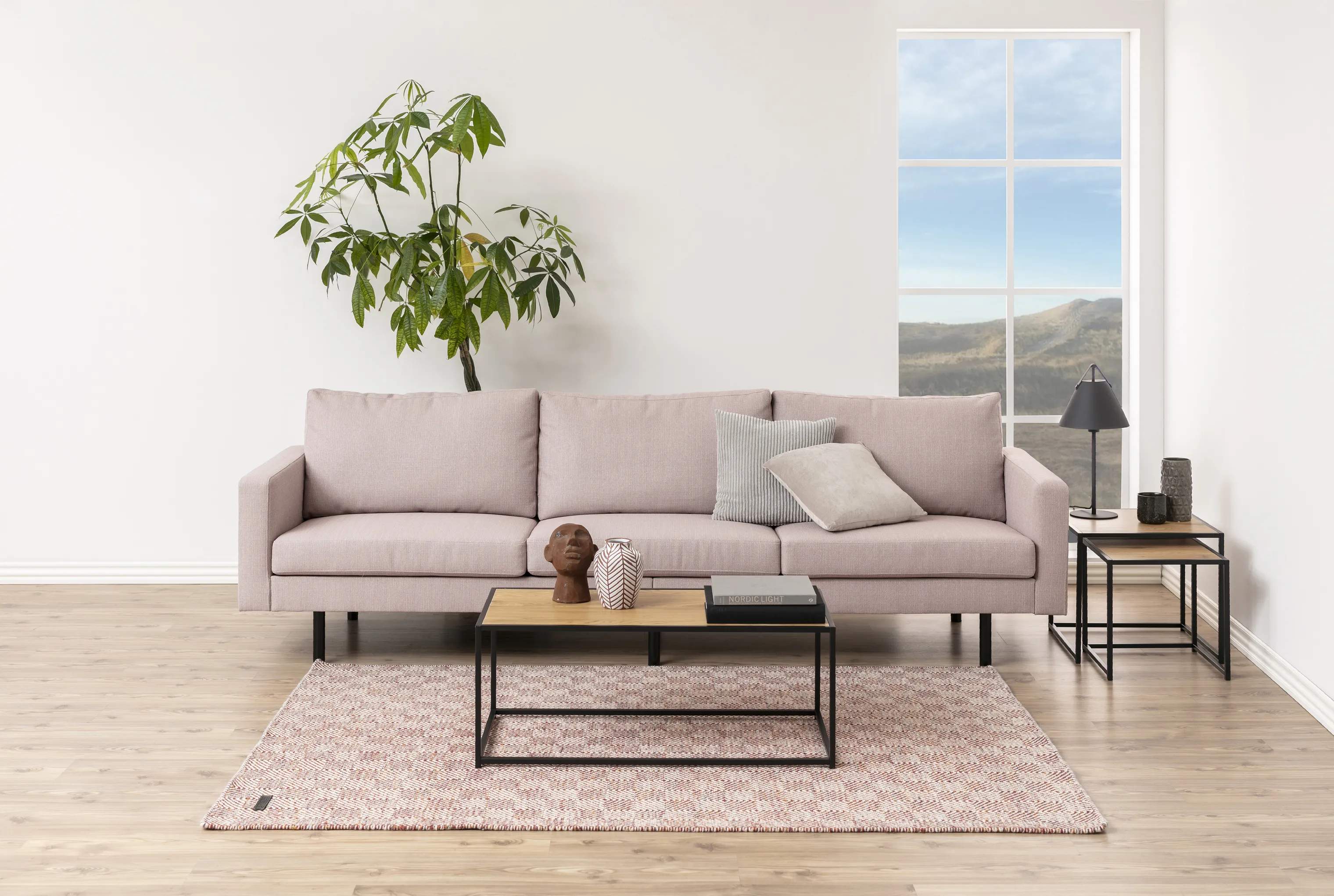 CASA Living Sideborde Seaford Indskudsbord i vild eg/mat sort, 3