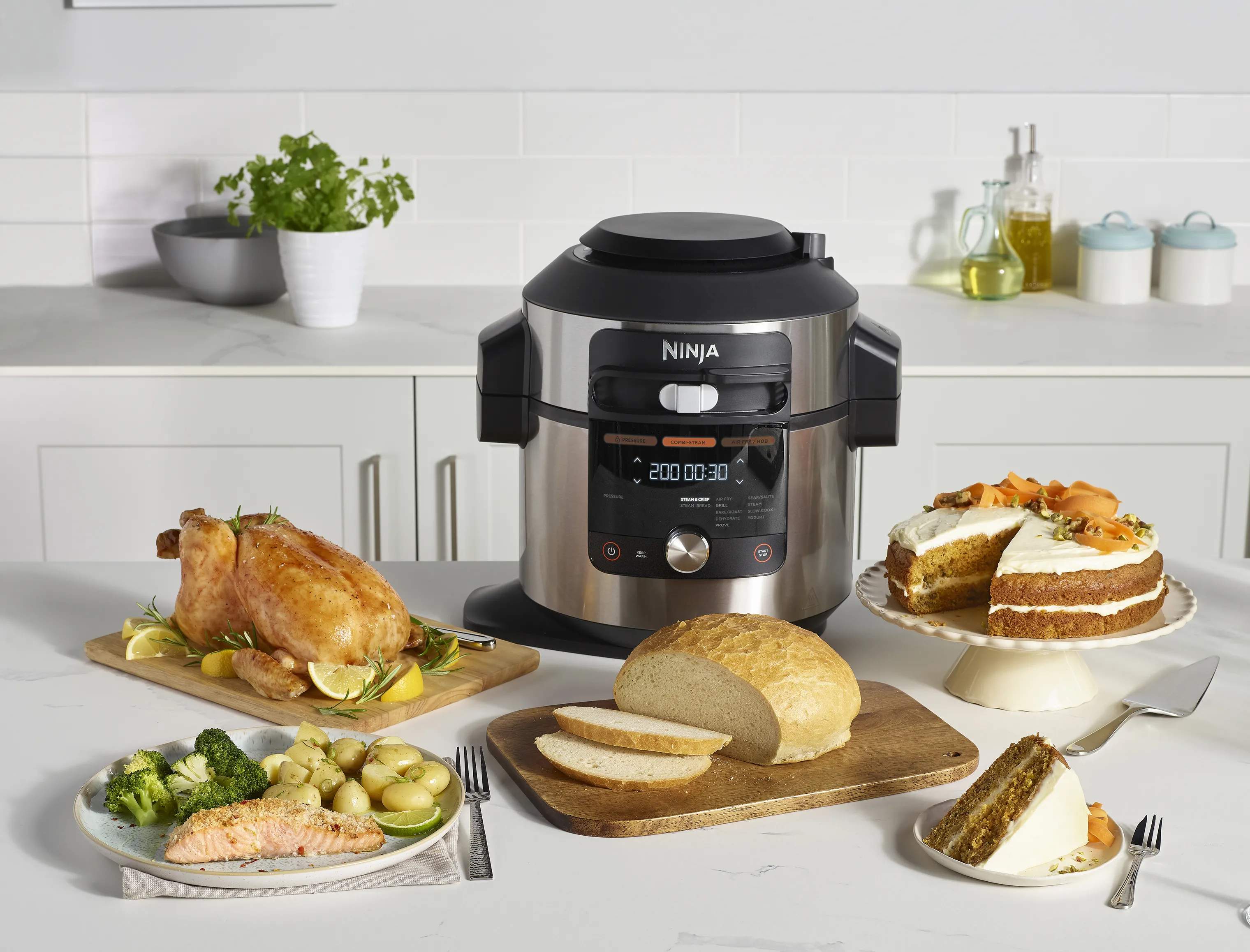 Ninja Slowcookere og multicookere Foodi ONE-Lid Multicooker 14-i-1 i Stål/sort, 2