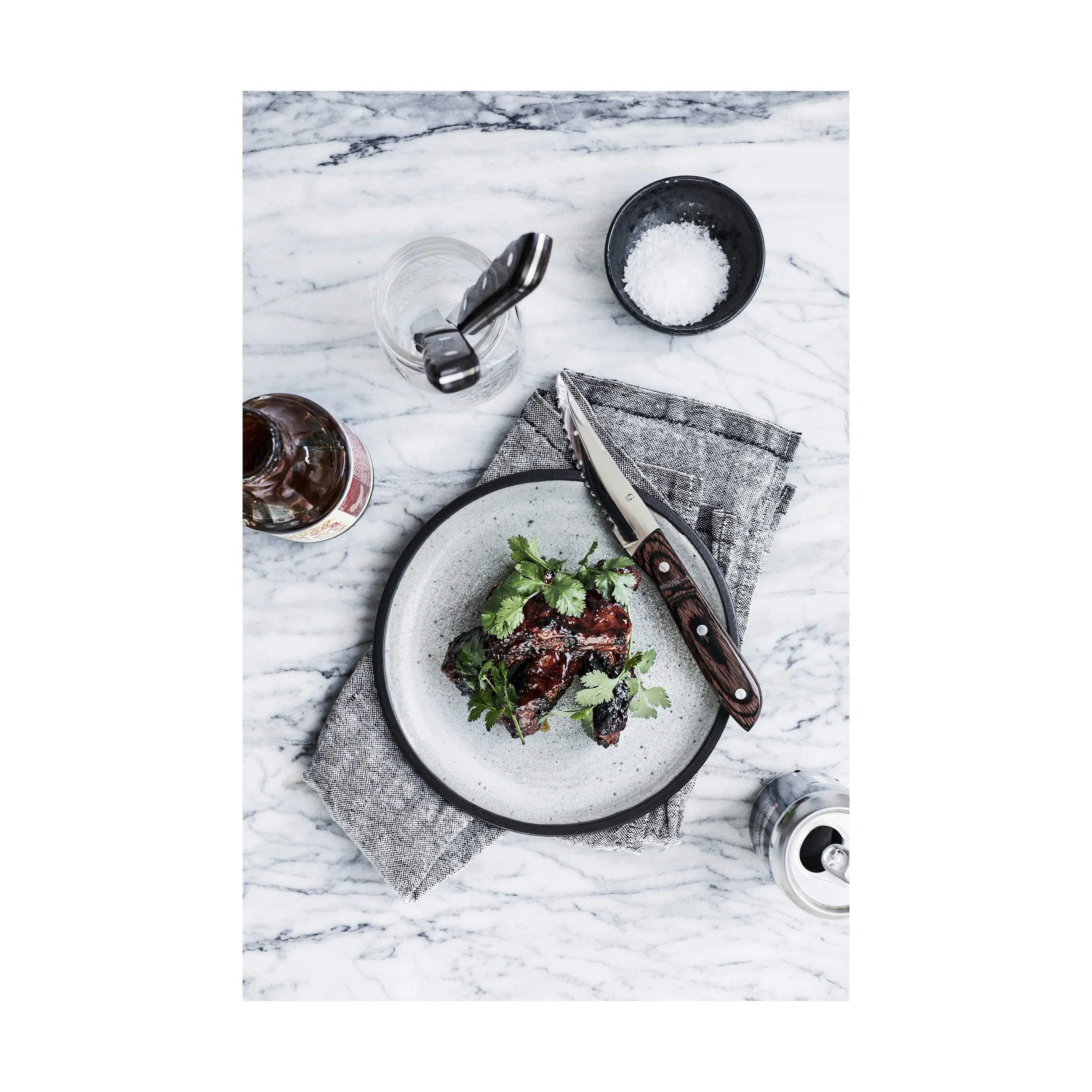 Gense Bestiksæt Old Farmer Classic XL Steakknive - 4 dele i Brun/stål, 4 stk., 4
