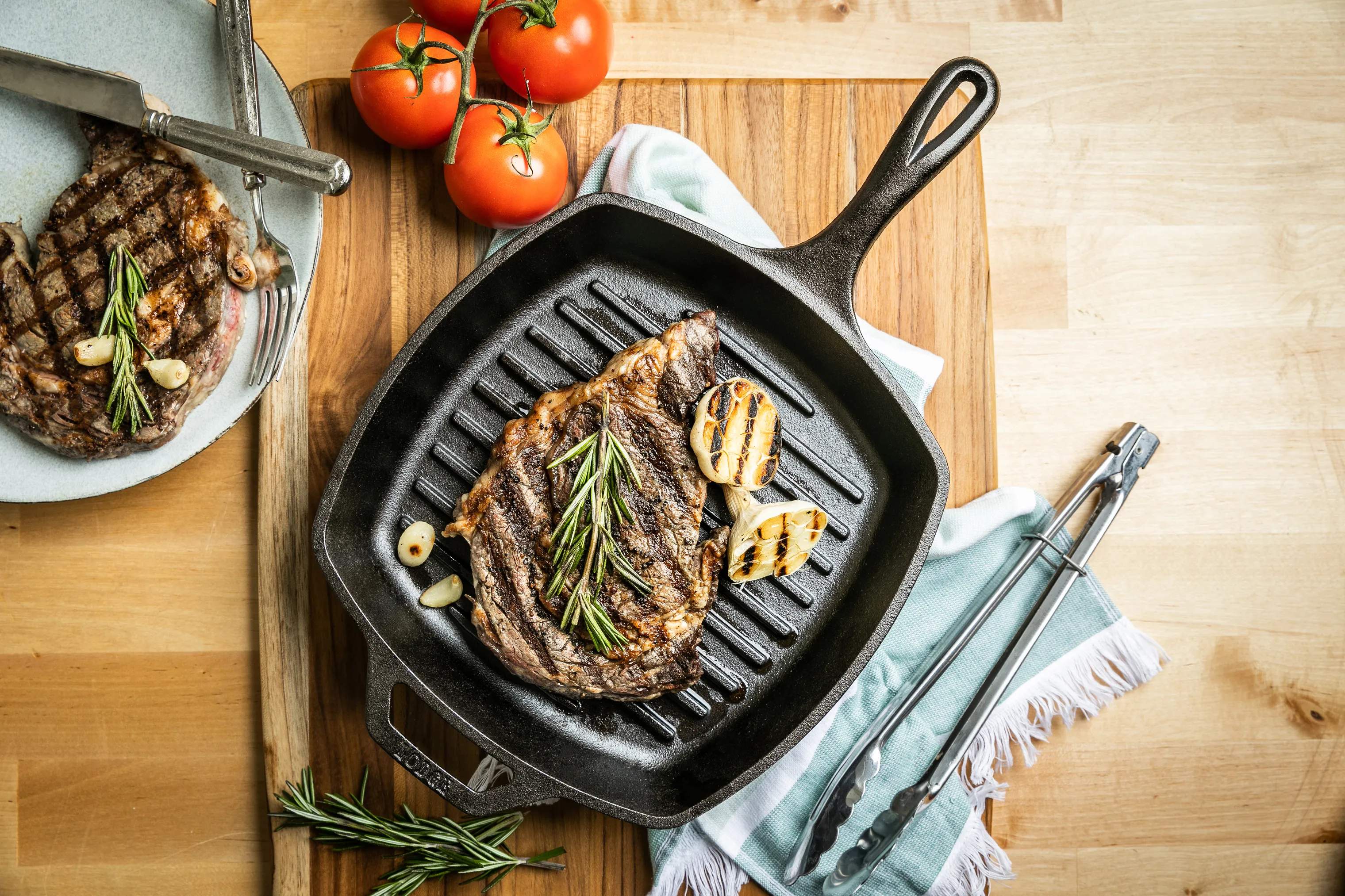 Lodge Cast Iron Grillpander Classic Grillpande i Sort, 3